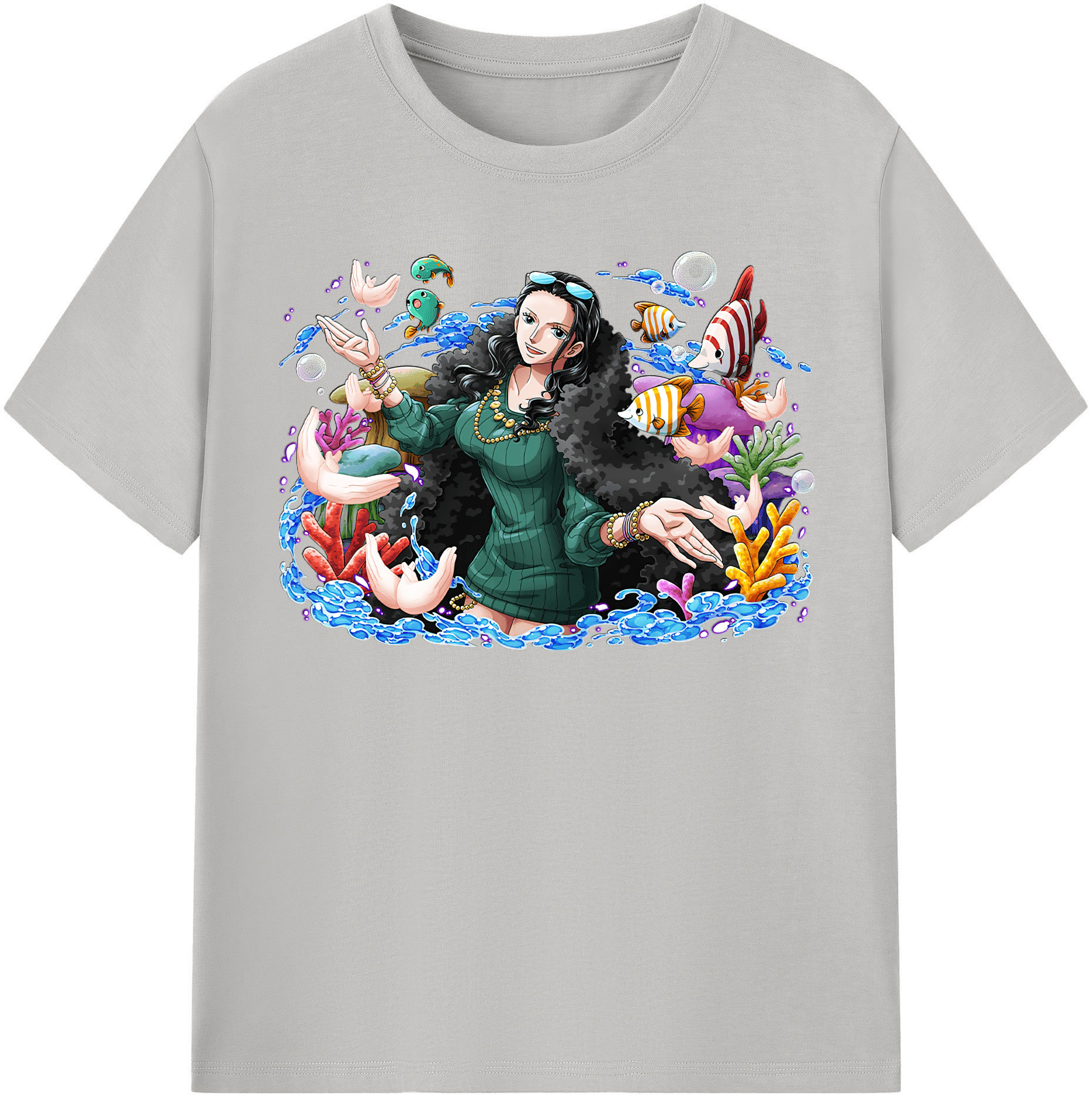 ワンピース ニコ・ロビン ONE PIECE Nico Robin 綿100％半袖Tシャツ（フロントプリント）
