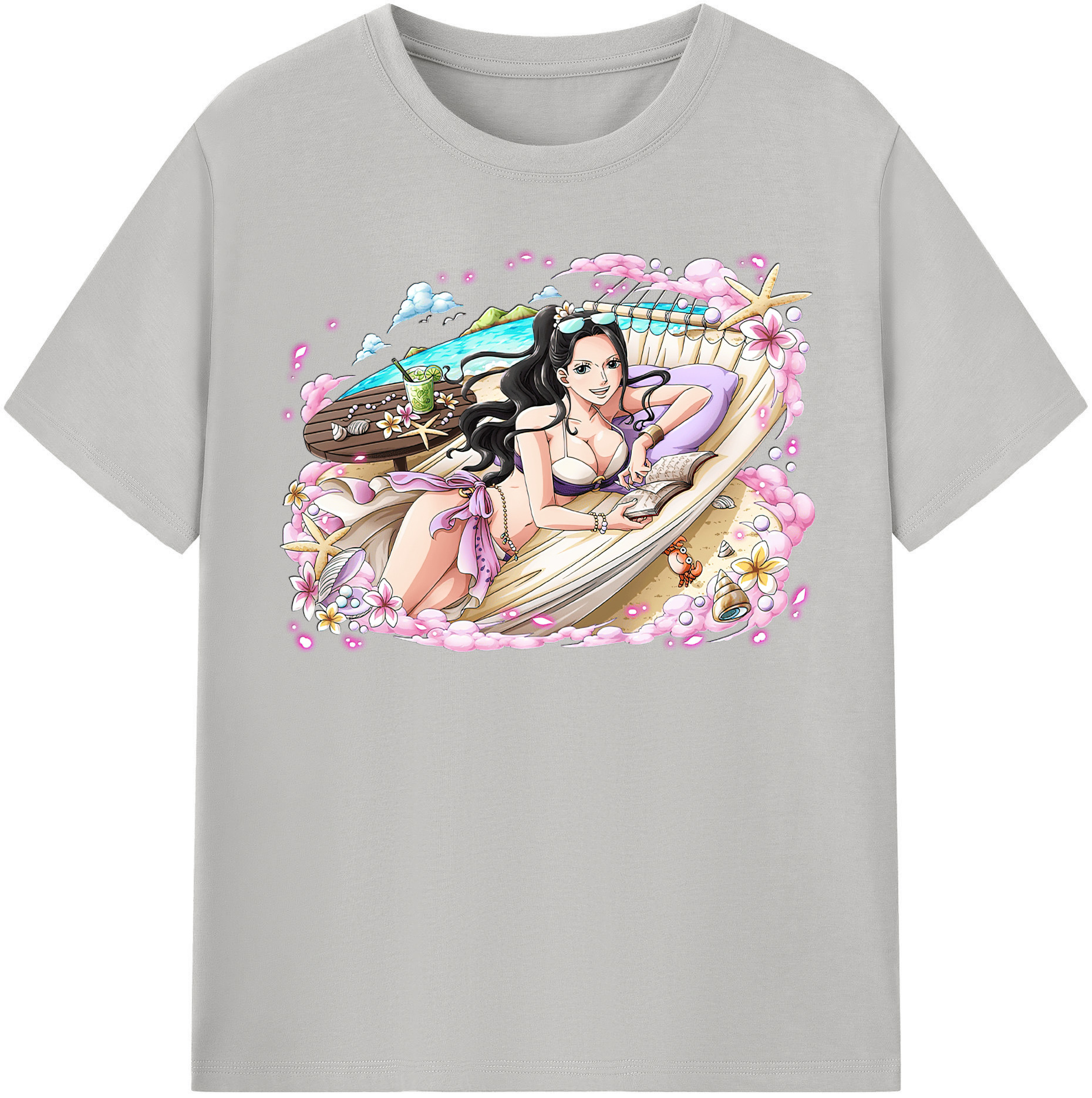 ワンピース ニコ・ロビン ONE PIECE Nico Robin 綿100％半袖Tシャツ（フロントプリント）