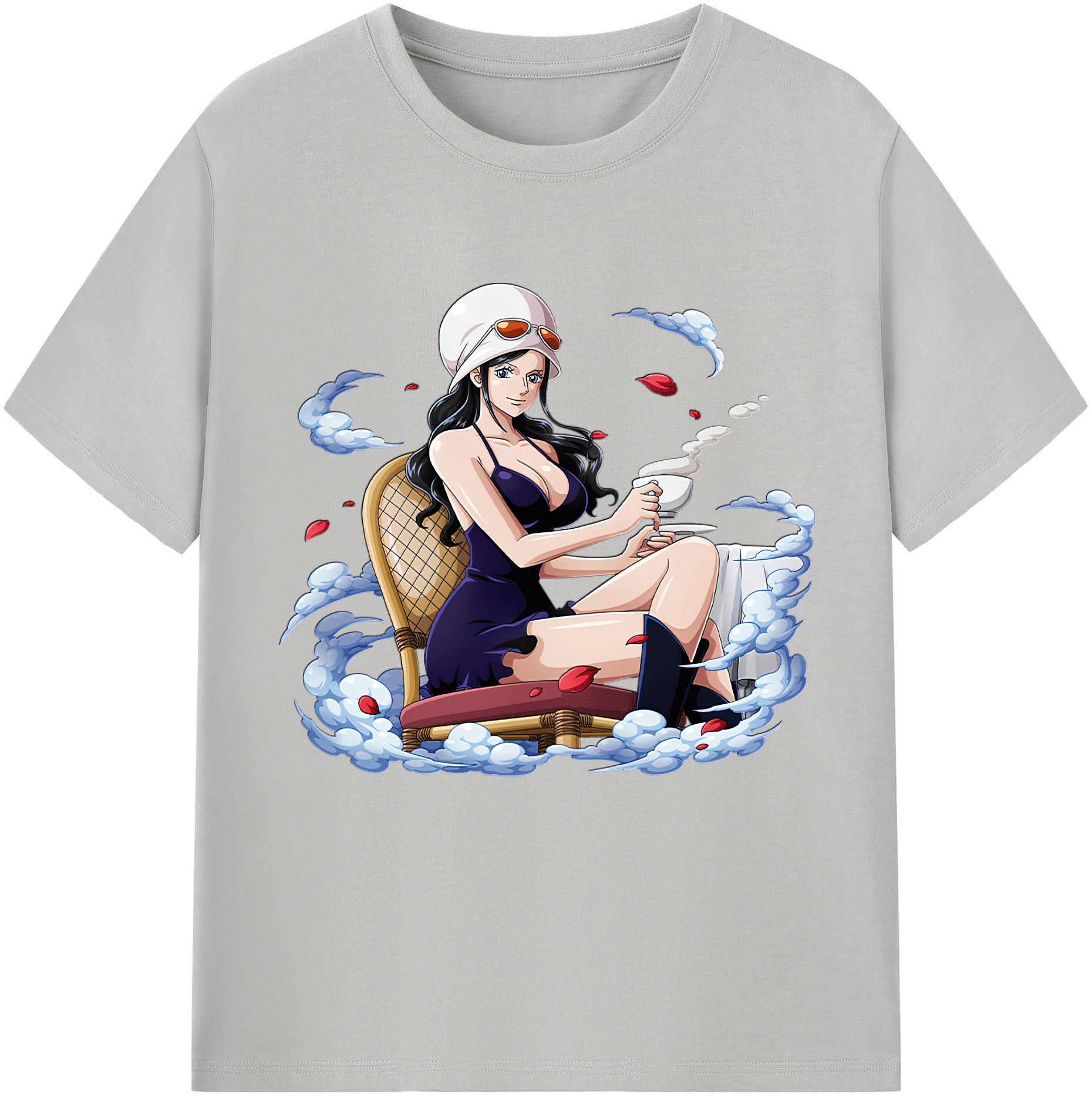 ワンピース ニコ・ロビン ONE PIECE Nico Robin 綿100％半袖Tシャツ（フロントプリント）