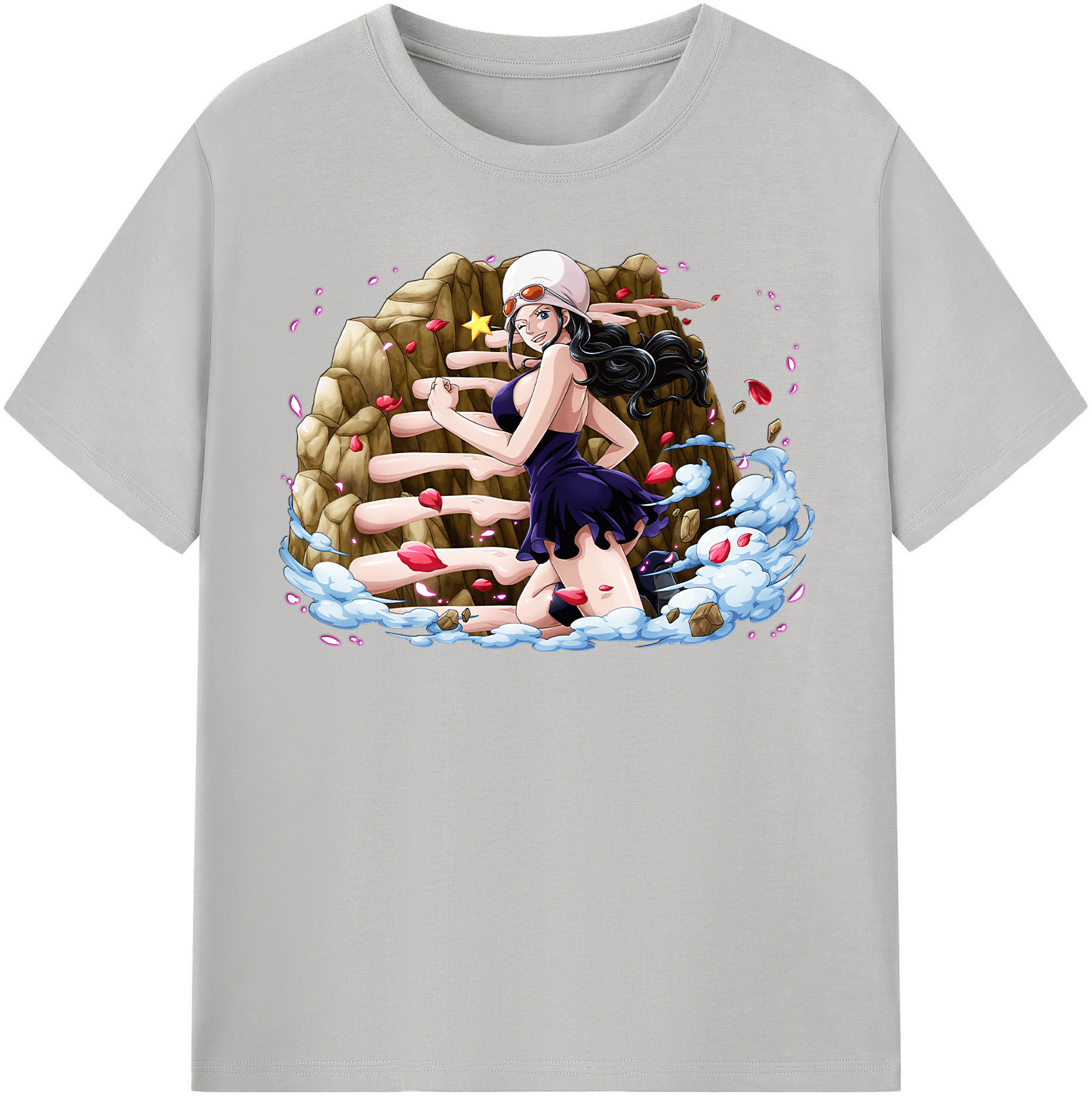 ワンピース ニコ・ロビン ONE PIECE Nico Robin 綿100％半袖Tシャツ（フロントプリント）