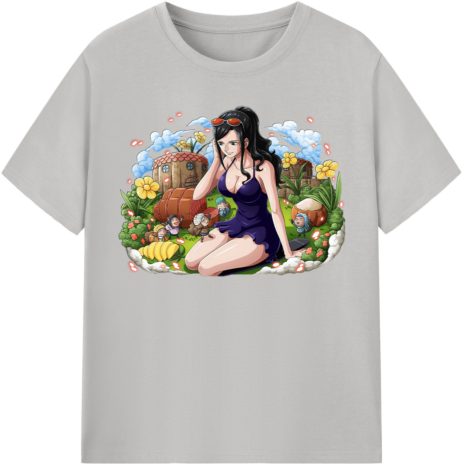 ワンピース ニコ・ロビン ONE PIECE Nico Robin 綿100％半袖Tシャツ（フロントプリント）