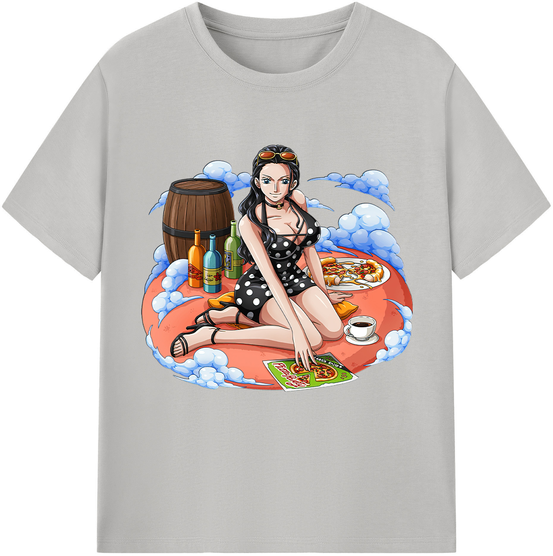 ワンピース ニコ・ロビン ONE PIECE Nico Robin 綿100％半袖Tシャツ（フロントプリント）