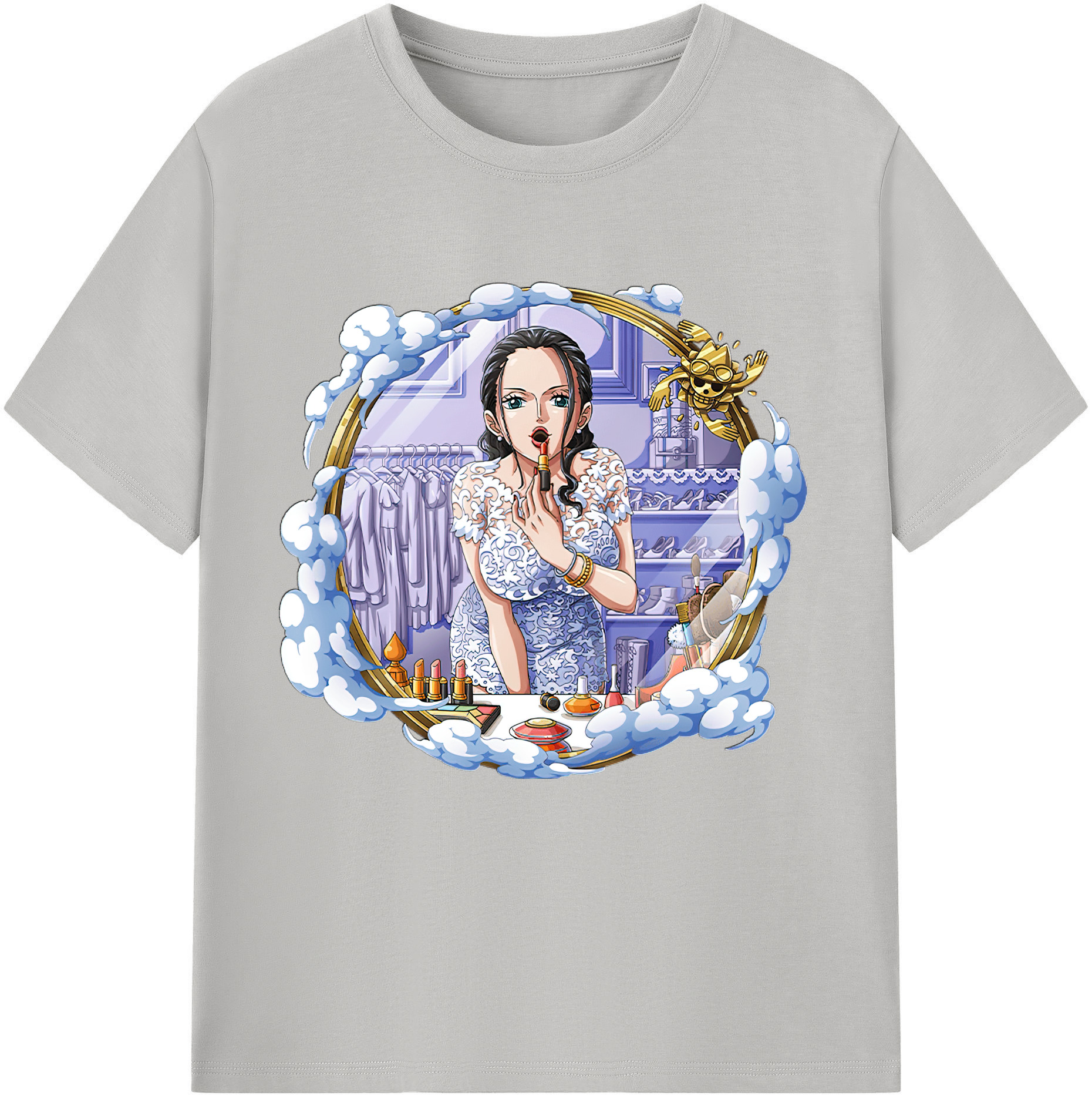 ワンピース ニコ・ロビン ONE PIECE Nico Robin 綿100％半袖Tシャツ（フロントプリント）