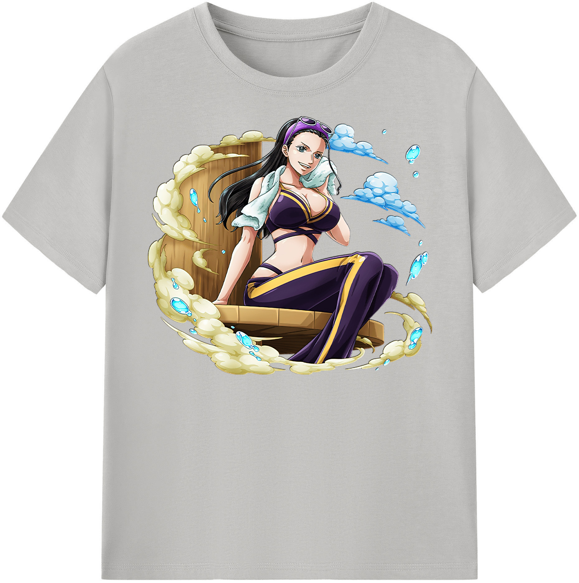 ワンピース ニコ・ロビン ONE PIECE Nico Robin 綿100％半袖Tシャツ（フロントプリント）