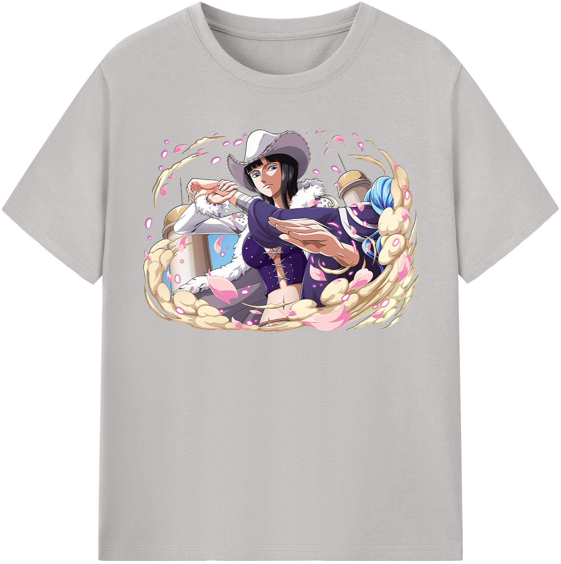 ワンピース ニコ・ロビン ONE PIECE Nico Robin 綿100％半袖Tシャツ（フロントプリント）