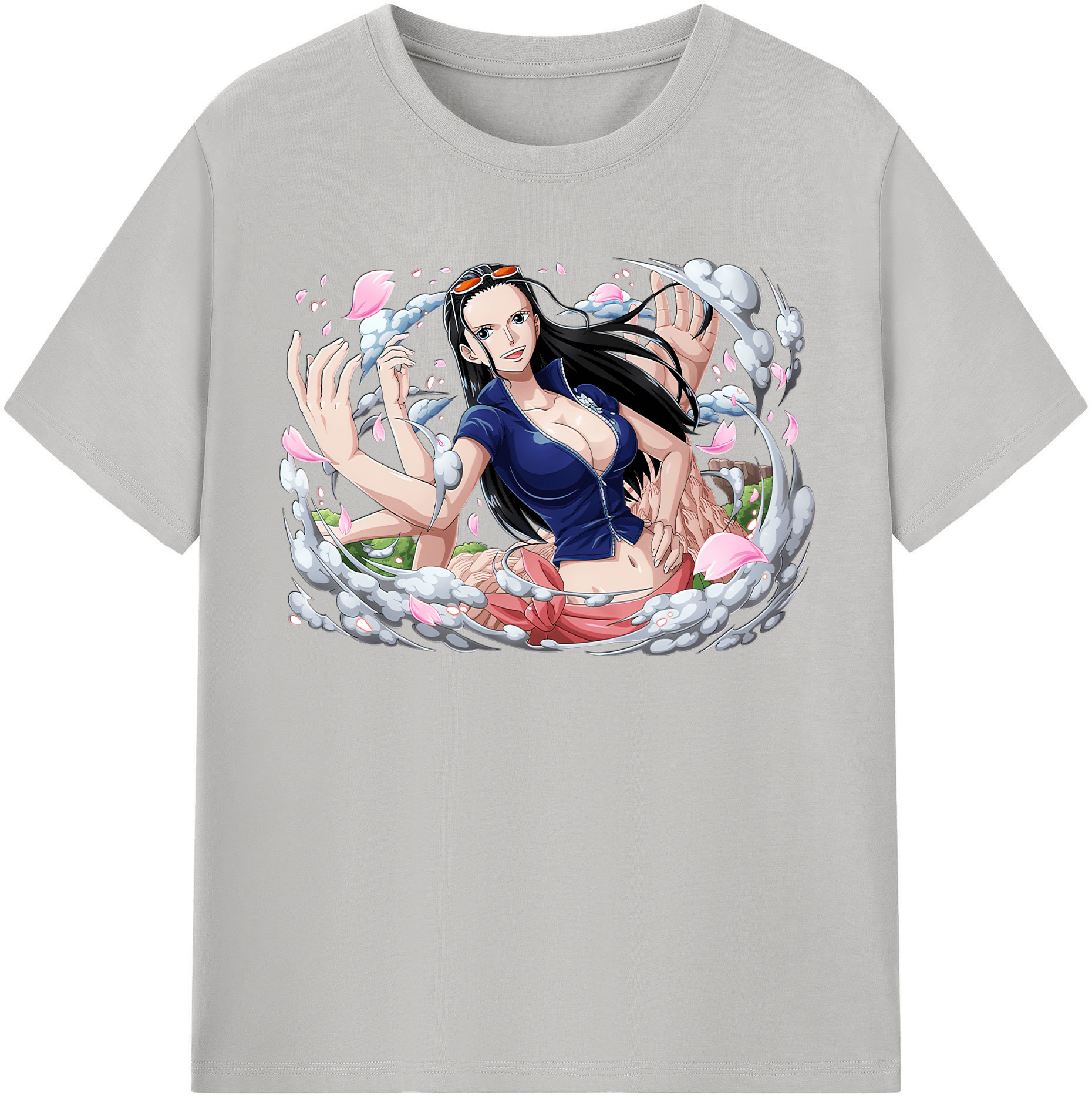 ワンピース ニコ・ロビン ONE PIECE Nico Robin 綿100％半袖Tシャツ（フロントプリント）