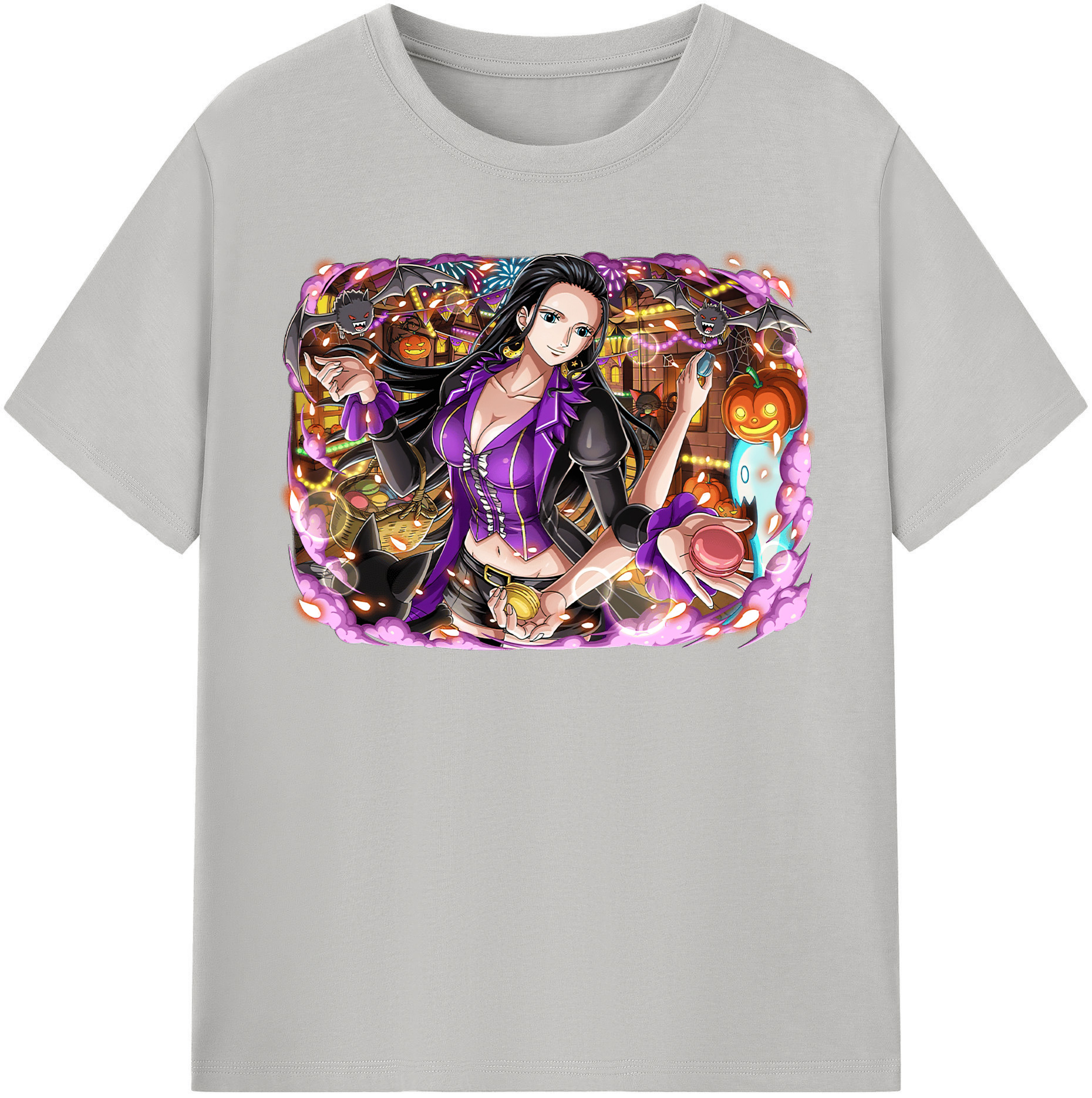 ワンピース ニコ・ロビン ONE PIECE Nico Robin 綿100％半袖Tシャツ（フロントプリント）