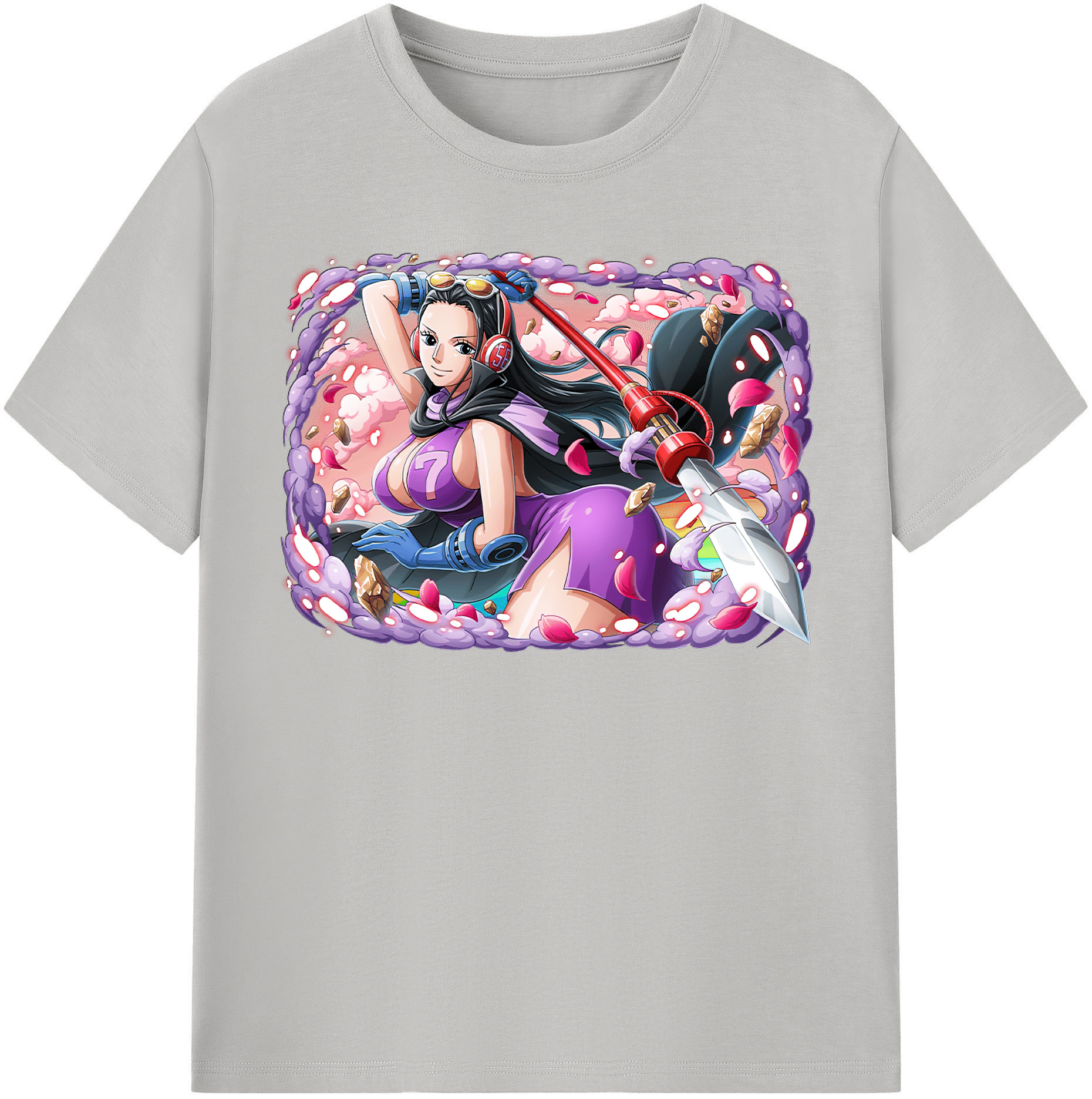ワンピース ニコ・ロビン ONE PIECE Nico Robin 綿100％半袖Tシャツ（フロントプリント）