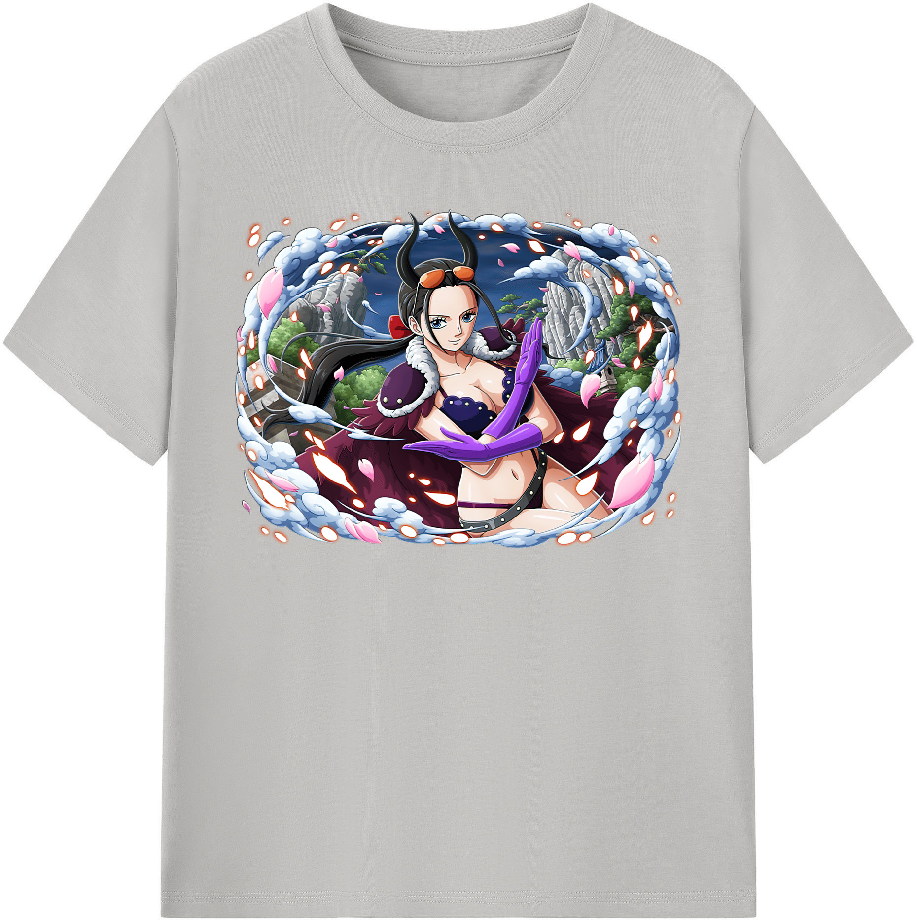 ワンピース ニコ・ロビン ONE PIECE Nico Robin 綿100％半袖Tシャツ（フロントプリント）