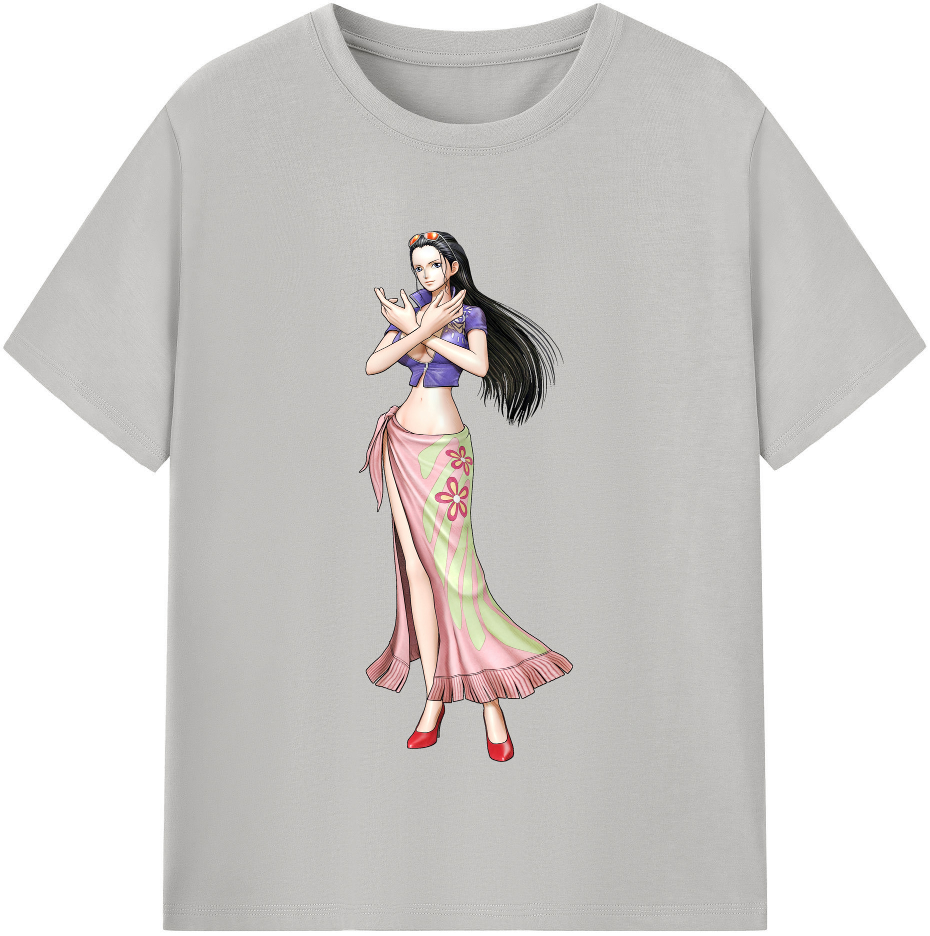 ワンピース ニコ・ロビン ONE PIECE Nico Robin 綿100％半袖Tシャツ（フロントプリント）