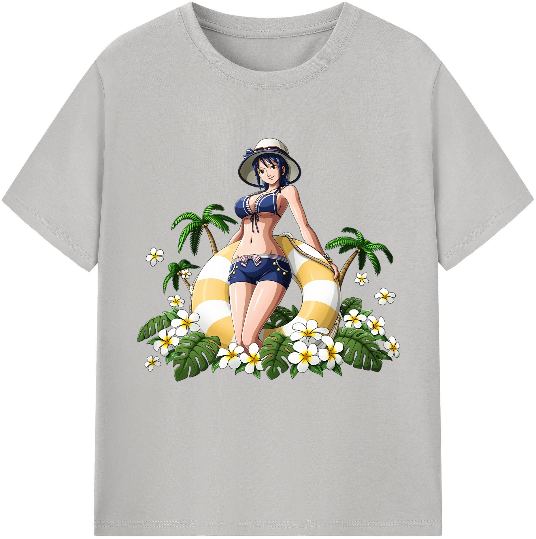ワンピース ニコ・ロビン ONE PIECE Nico Robin 綿100％半袖Tシャツ（フロントプリント）