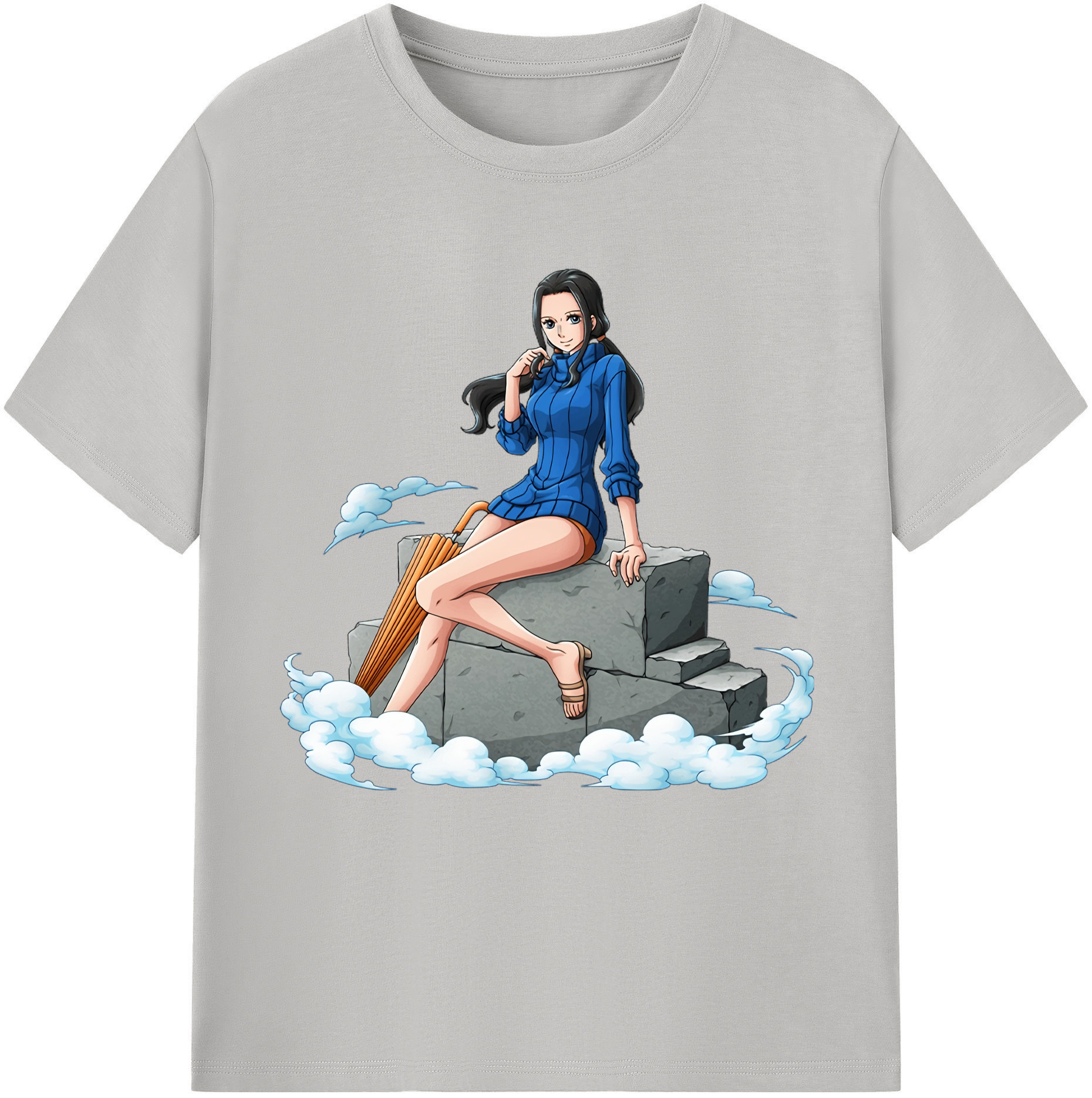 ワンピース ニコ・ロビン ONE PIECE Nico Robin 綿100％半袖Tシャツ（フロントプリント）