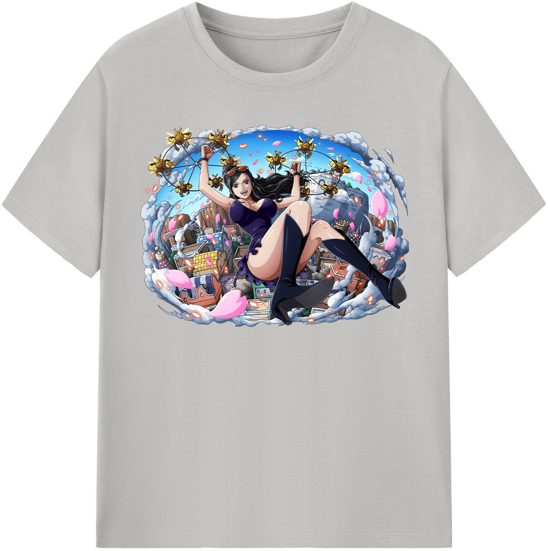 ワンピース ニコ・ロビン ONE PIECE Nico Robin 綿100％半袖Tシャツ（フロントプリント）