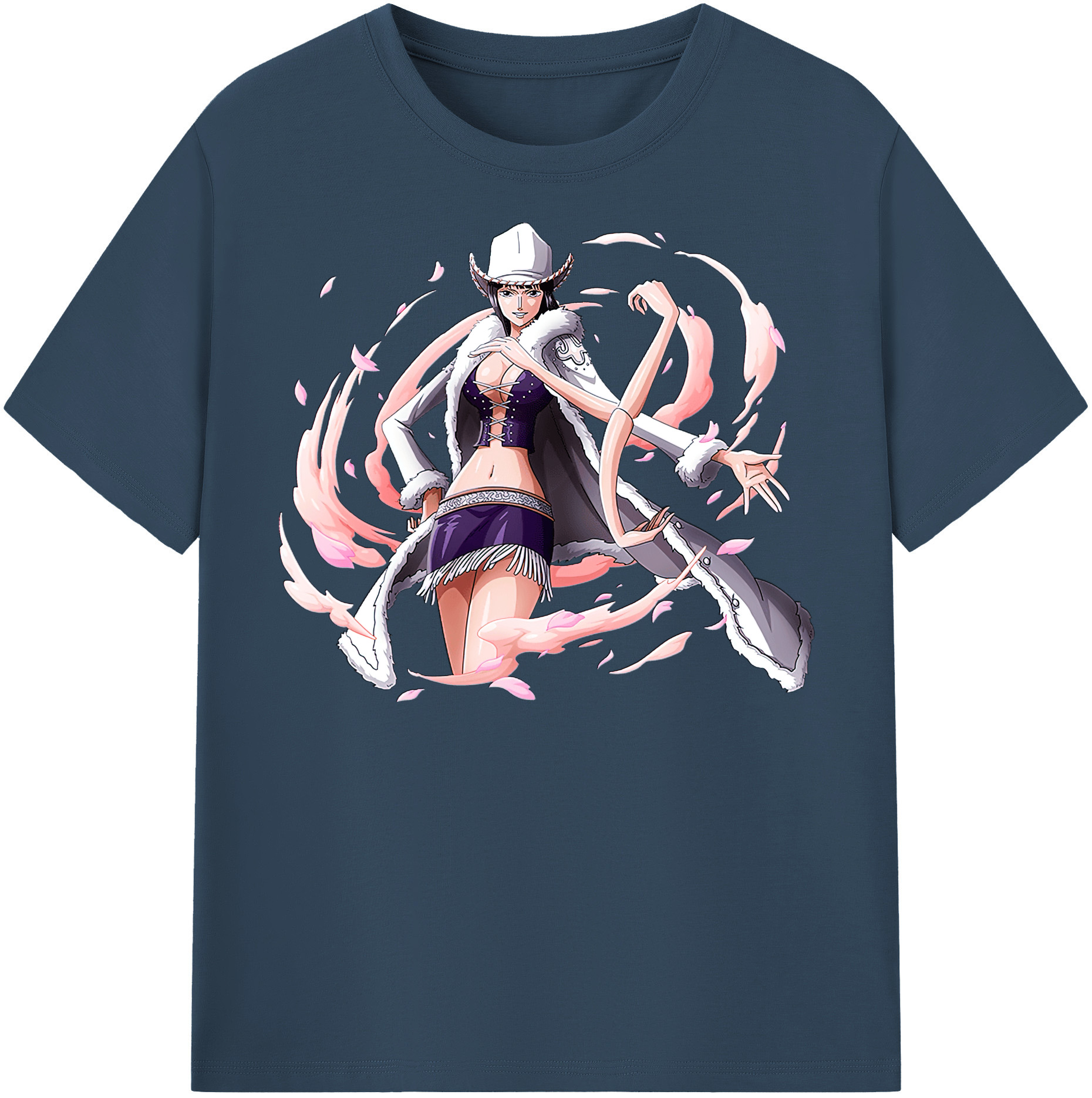 ワンピース ニコ・ロビン ONE PIECE Nico Robin 綿100％半袖Tシャツ（フロントプリント）
