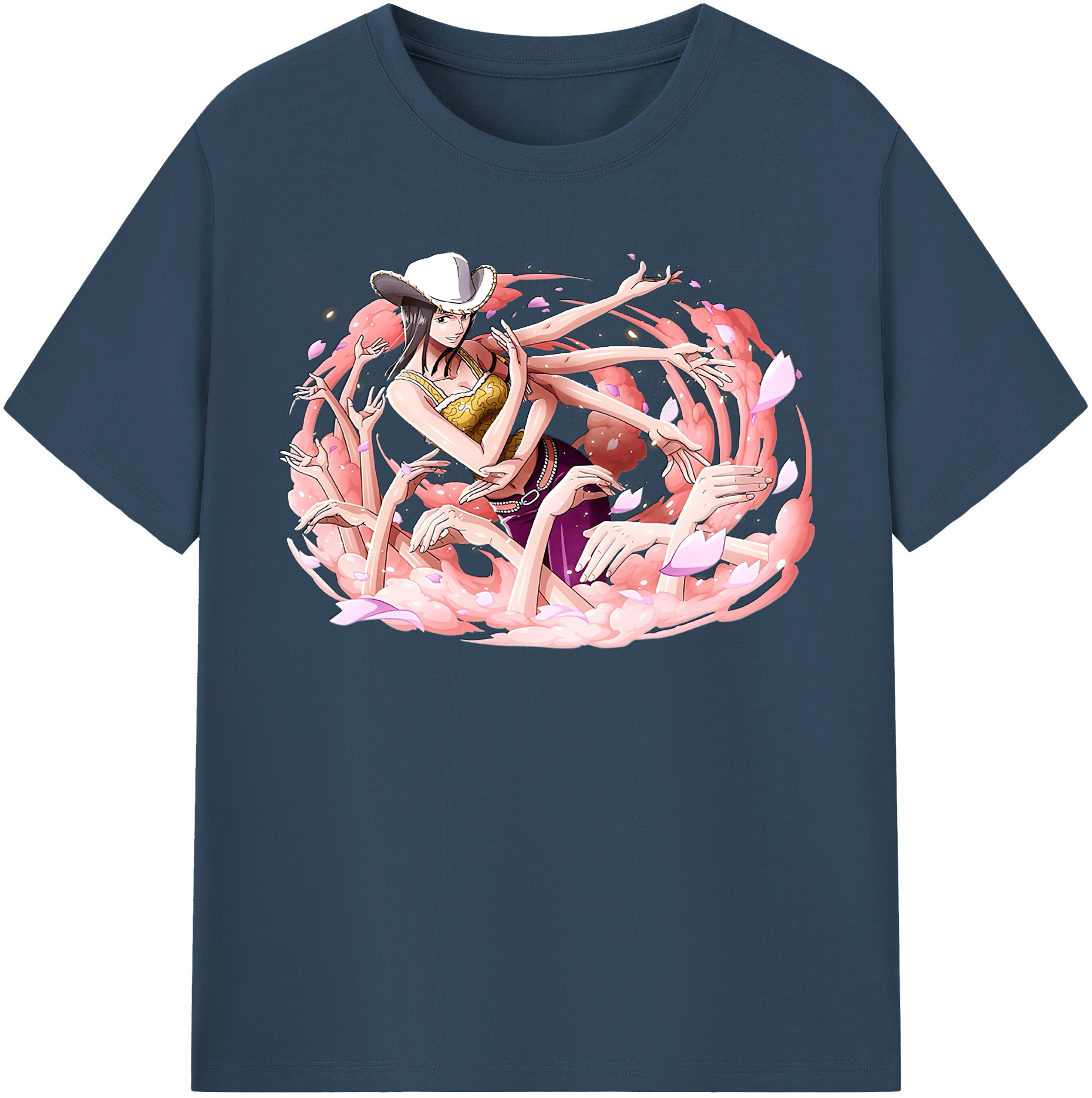 ワンピース ニコ・ロビン ONE PIECE Nico Robin 綿100％半袖Tシャツ（フロントプリント）