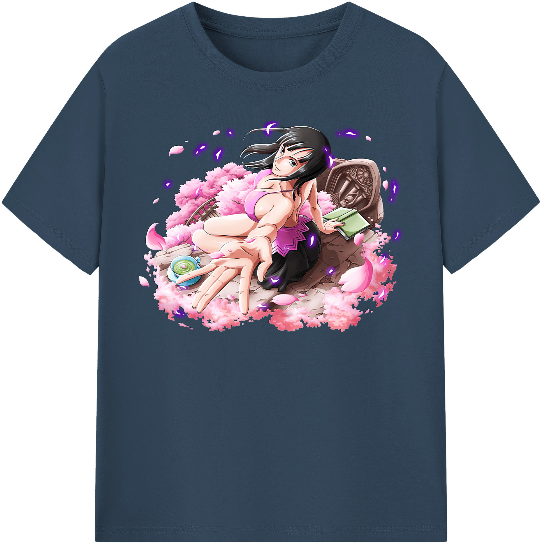 ワンピース ニコ・ロビン ONE PIECE Nico Robin 綿100％半袖Tシャツ（フロントプリント）