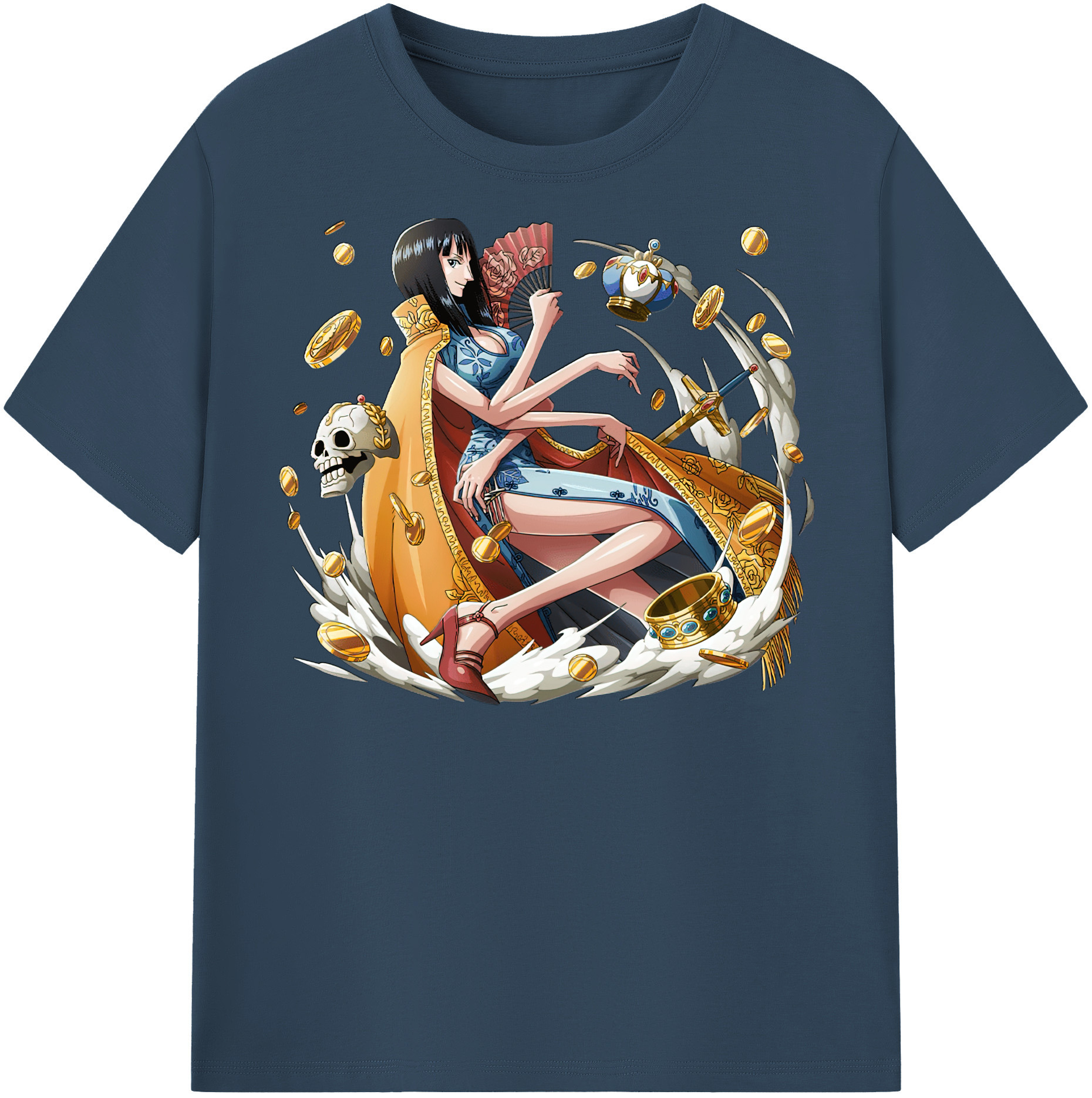 ワンピース ニコ・ロビン ONE PIECE Nico Robin 綿100％半袖Tシャツ（フロントプリント）