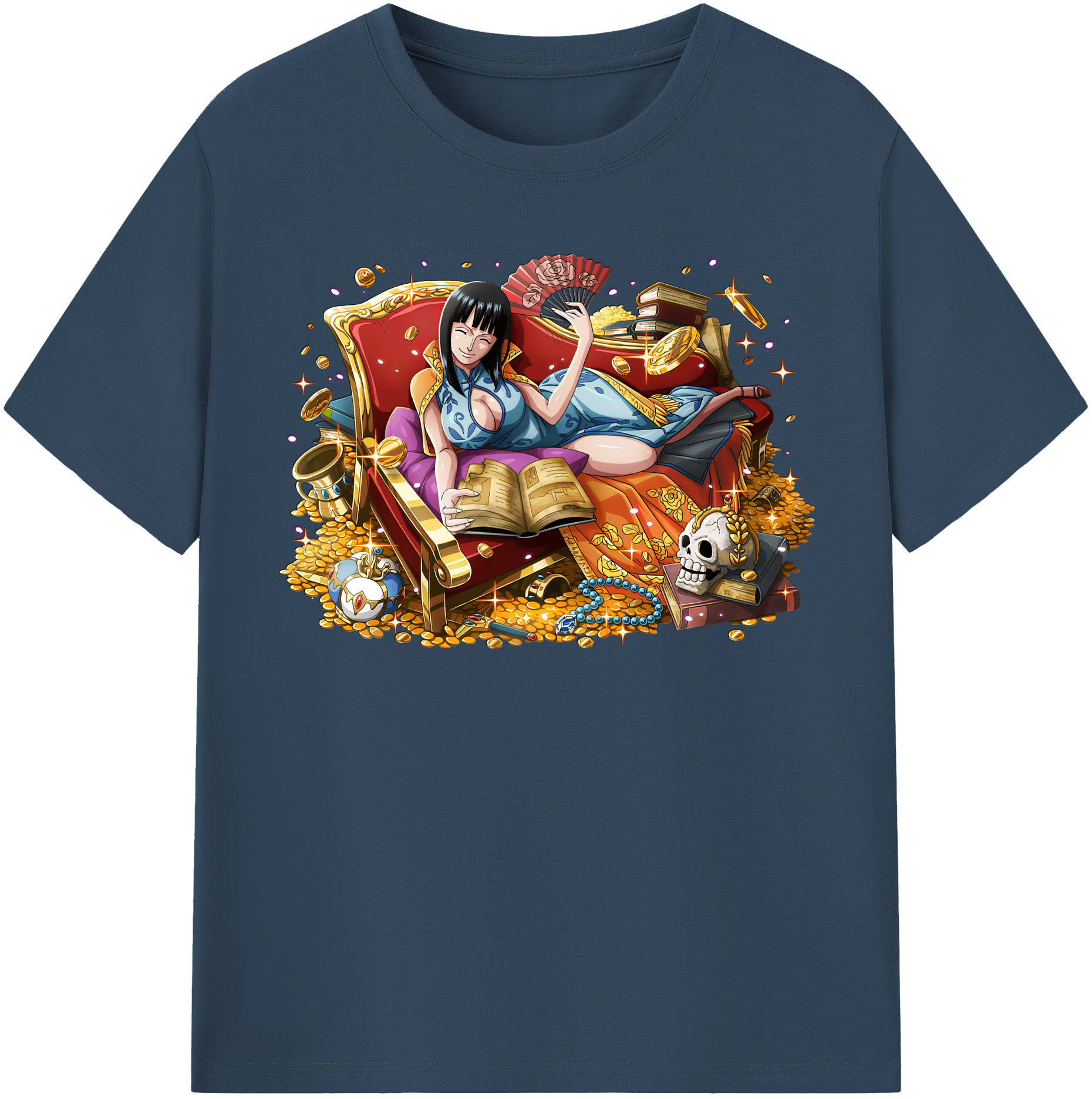 ワンピース ニコ・ロビン ONE PIECE Nico Robin 綿100％半袖Tシャツ（フロントプリント）