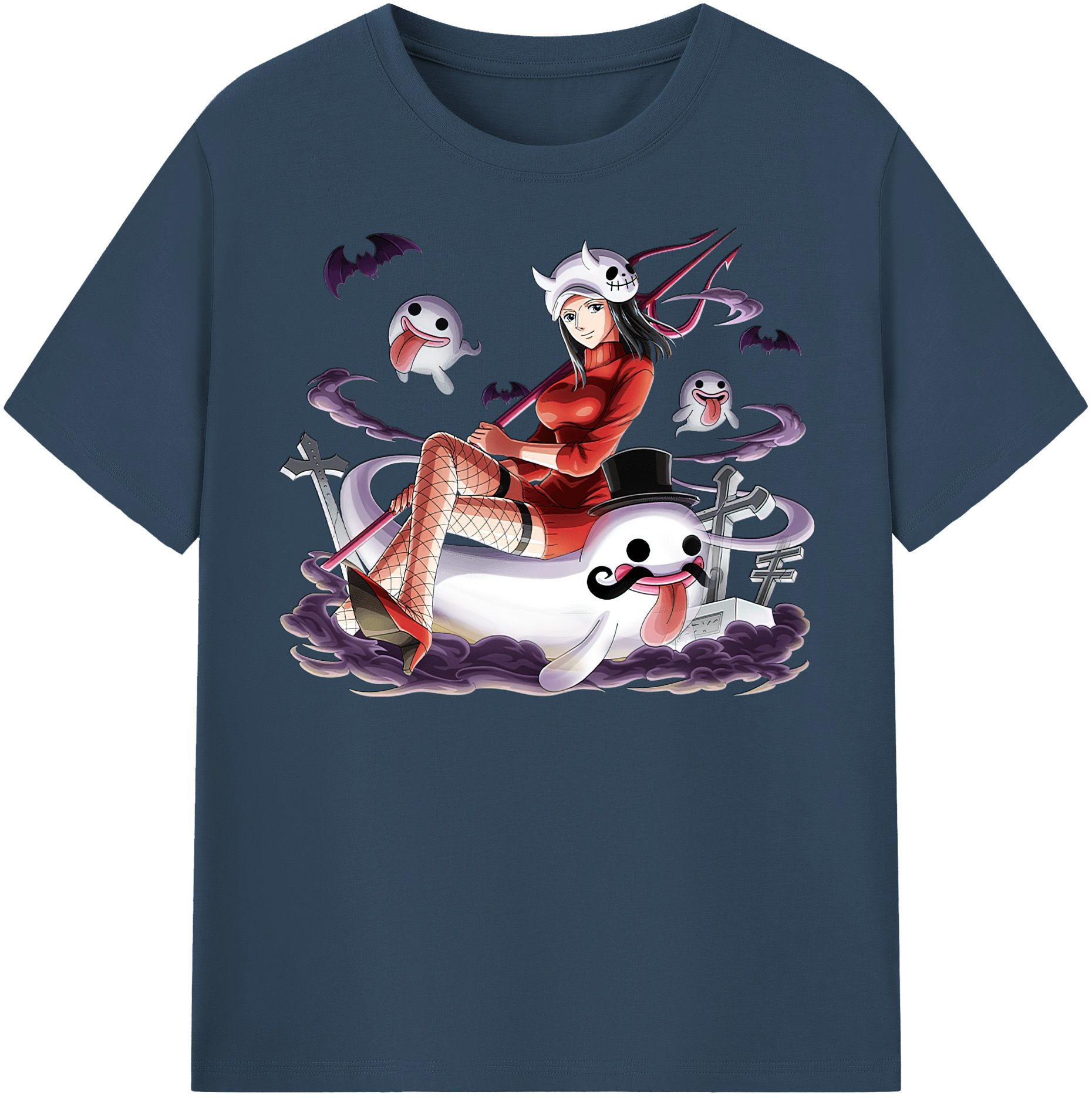 ワンピース ニコ・ロビン ONE PIECE Nico Robin 綿100％半袖Tシャツ（フロントプリント）