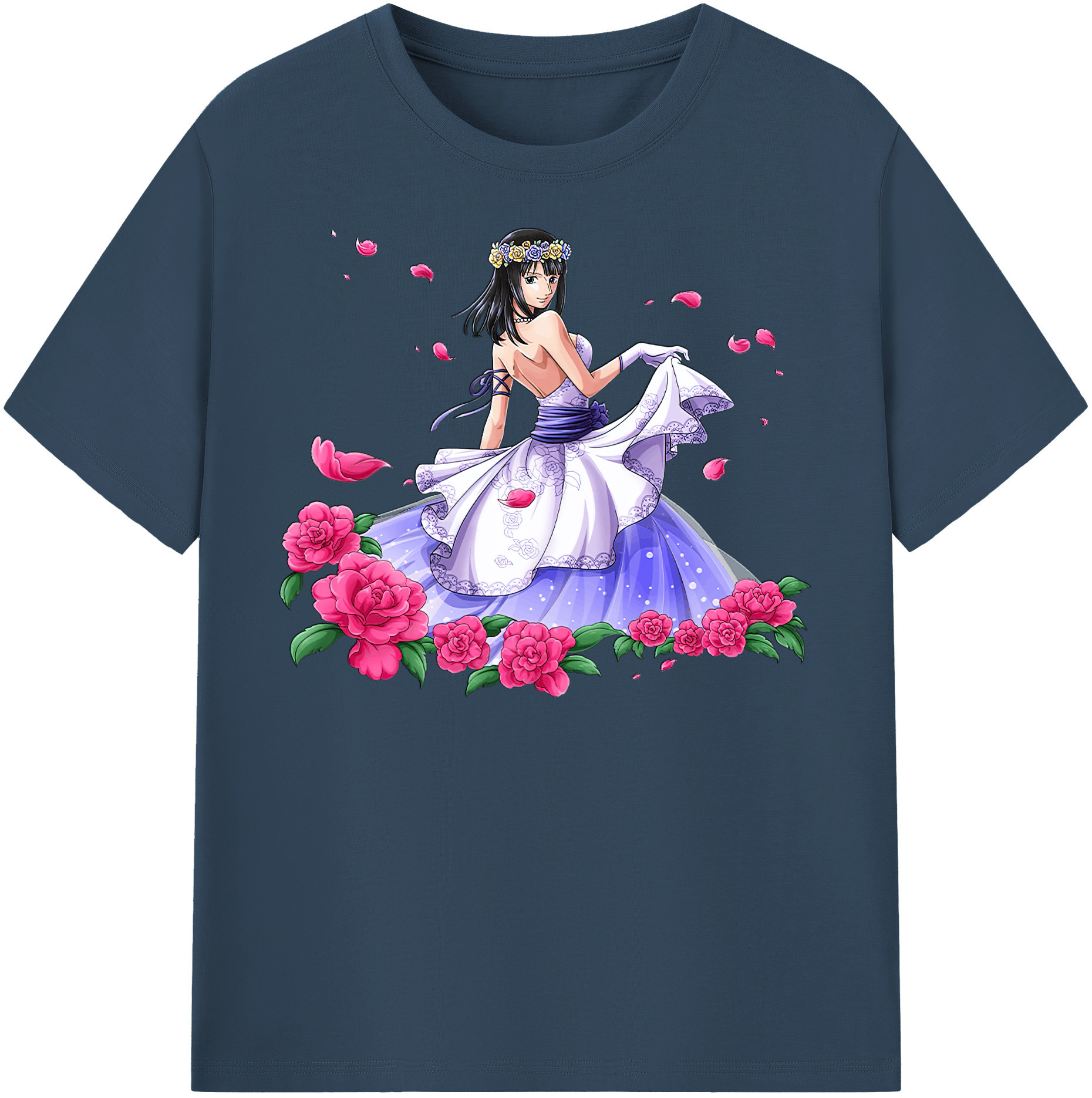 ワンピース ニコ・ロビン ONE PIECE Nico Robin 綿100％半袖Tシャツ（フロントプリント）