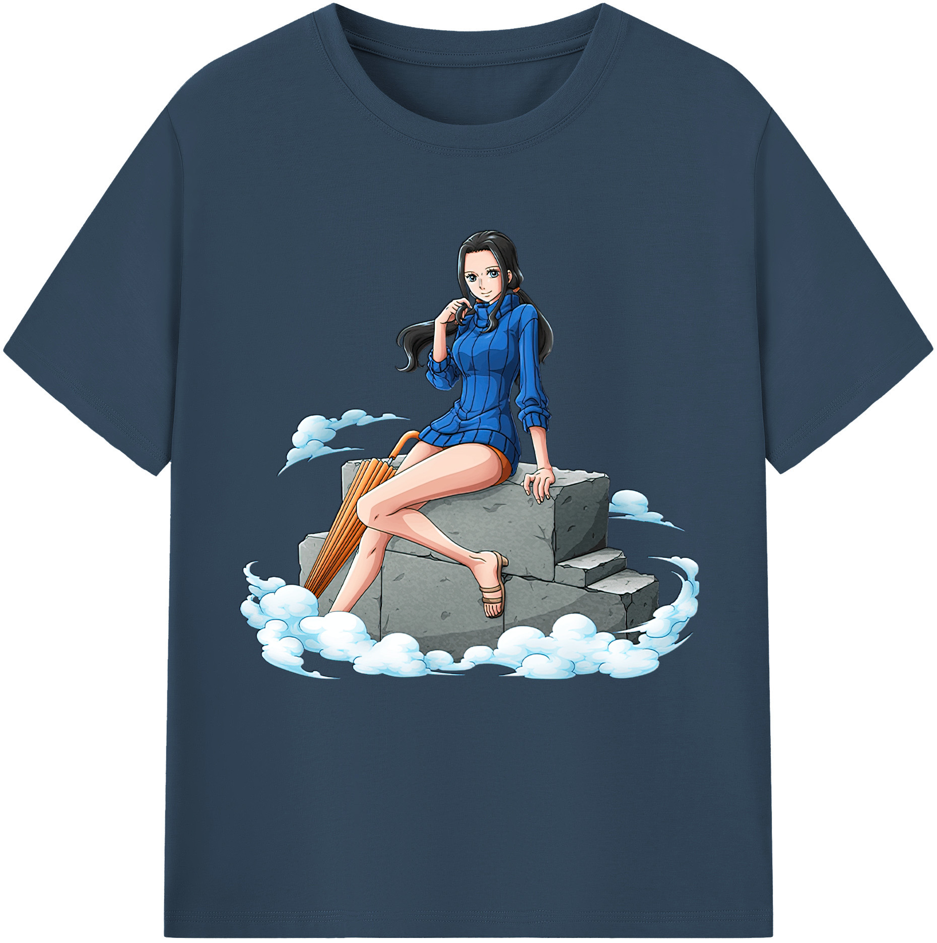 ワンピース ニコ・ロビン ONE PIECE Nico Robin 綿100％半袖Tシャツ（フロントプリント）