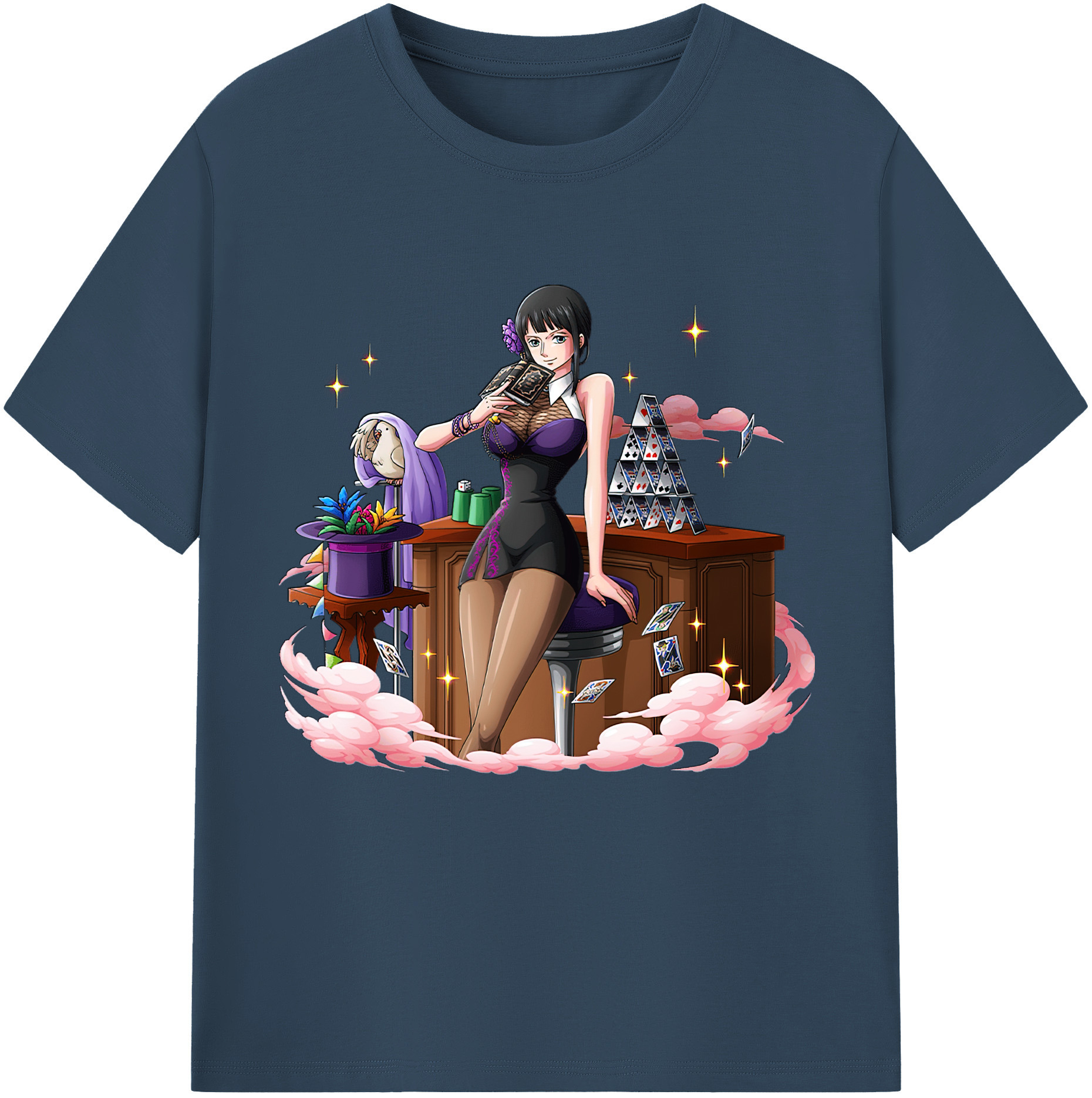 ワンピース ニコ・ロビン ONE PIECE Nico Robin 綿100％半袖Tシャツ（フロントプリント）