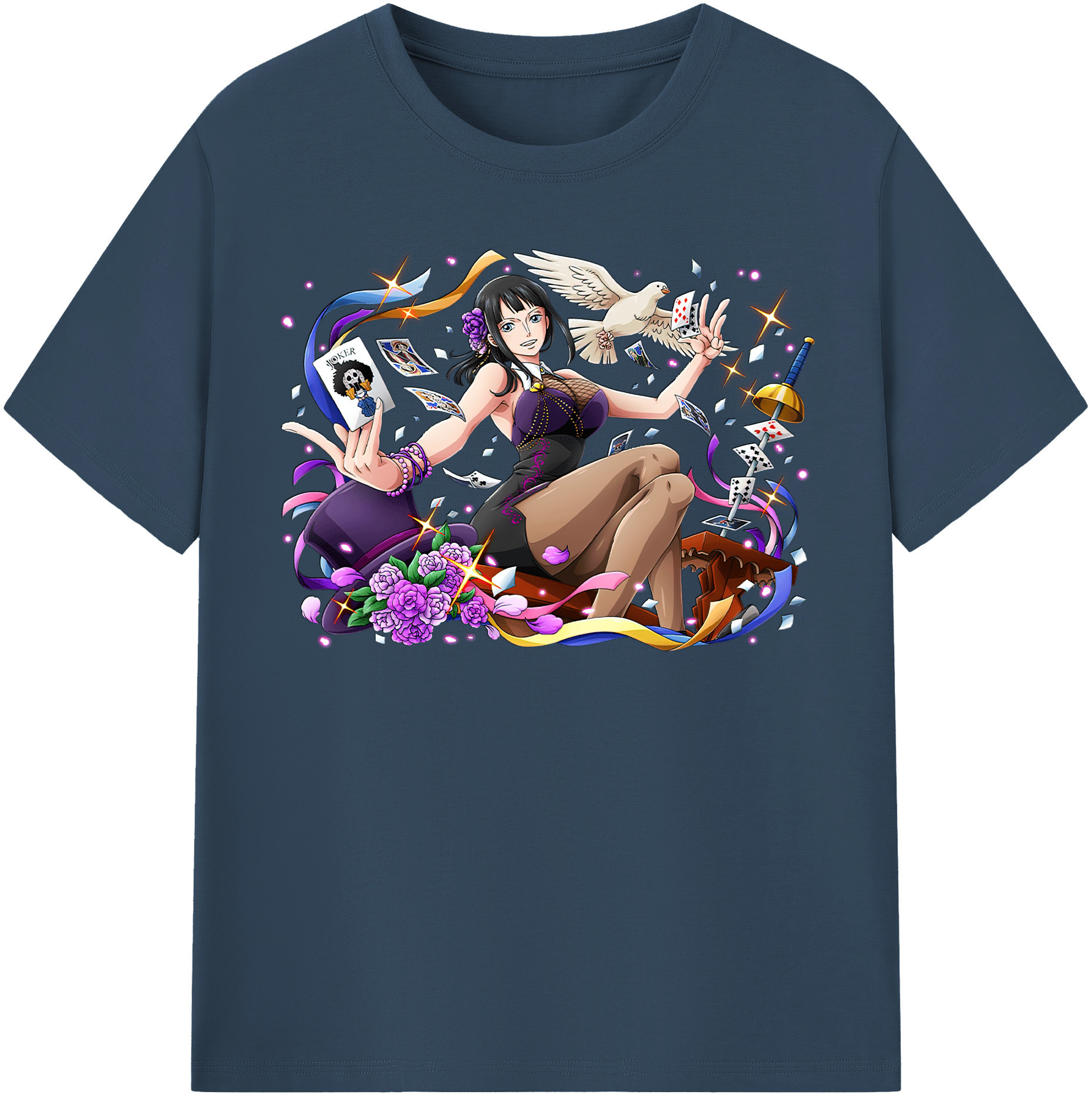 ワンピース ニコ・ロビン ONE PIECE Nico Robin 綿100％半袖Tシャツ（フロントプリント）