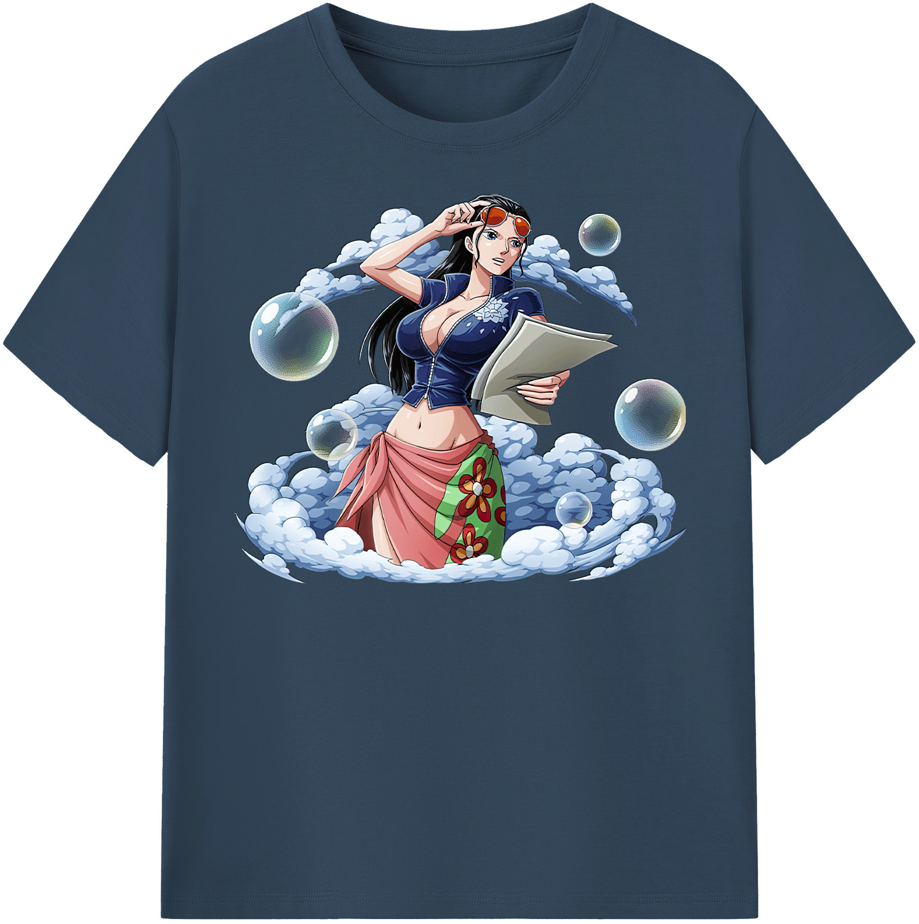 ワンピース ニコ・ロビン ONE PIECE Nico Robin 綿100％半袖Tシャツ（フロントプリント）
