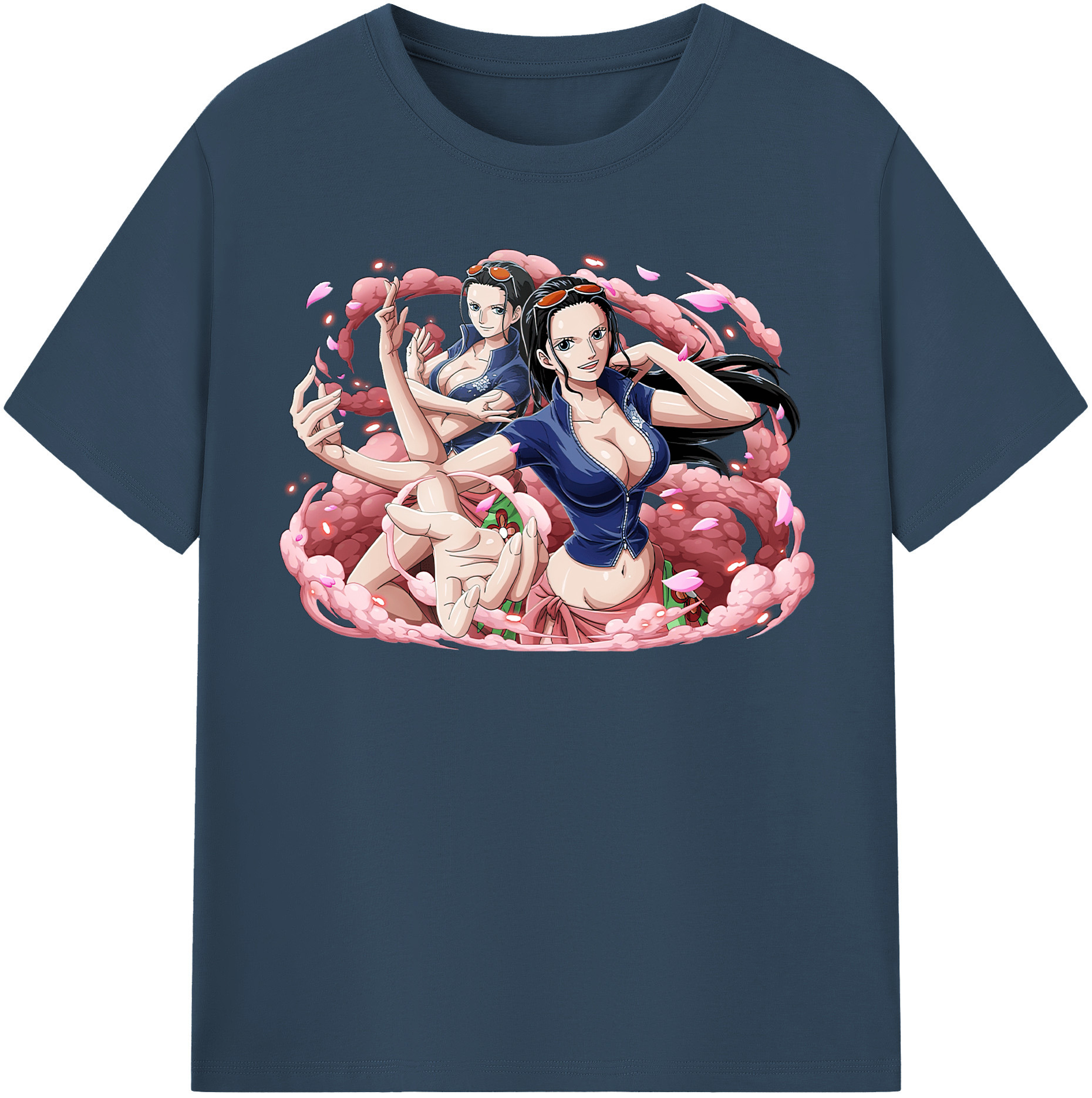 ワンピース ニコ・ロビン ONE PIECE Nico Robin 綿100％半袖Tシャツ（フロントプリント）