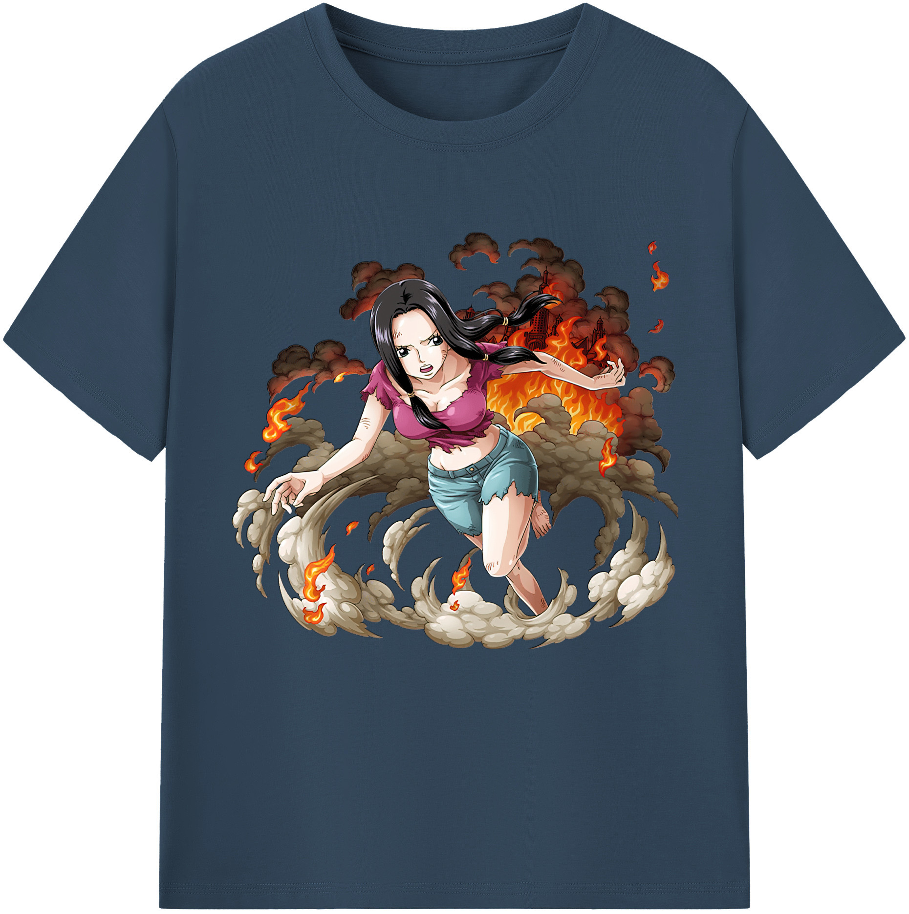 ワンピース ニコ・ロビン ONE PIECE Nico Robin 綿100％半袖Tシャツ（フロントプリント）