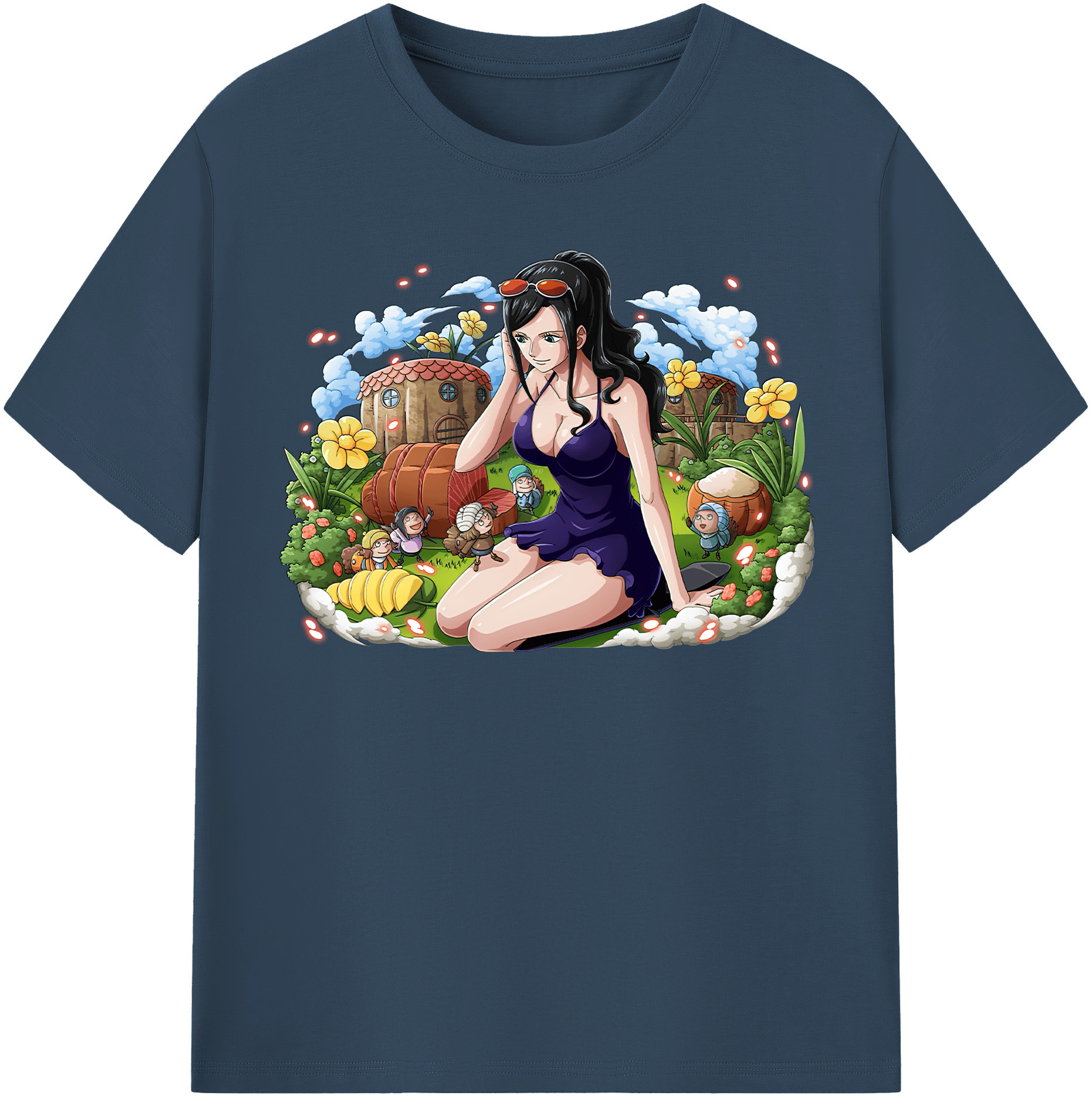 ワンピース ニコ・ロビン ONE PIECE Nico Robin 綿100％半袖Tシャツ（フロントプリント）