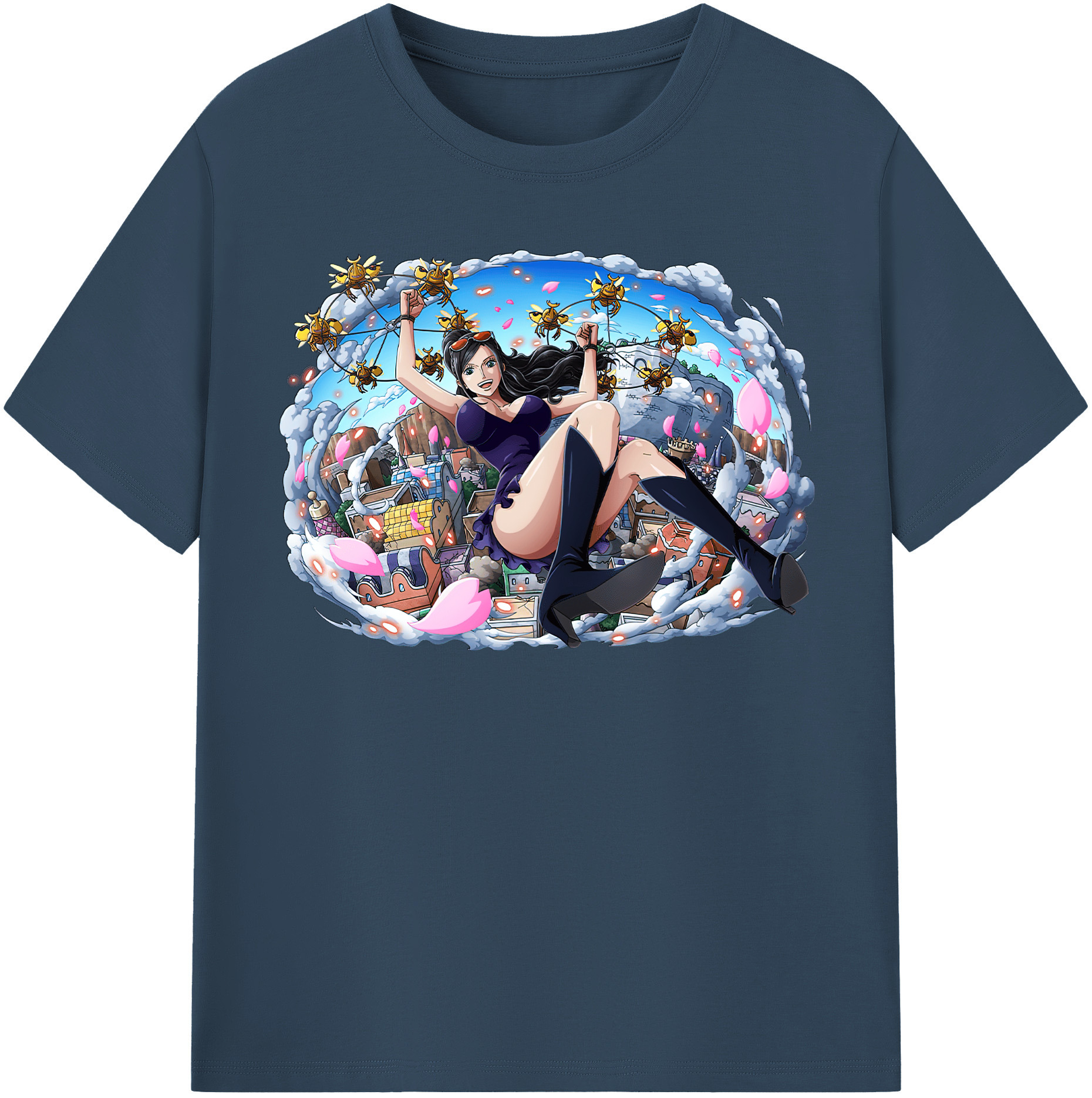 ワンピース ニコ・ロビン ONE PIECE Nico Robin 綿100％半袖Tシャツ（フロントプリント）