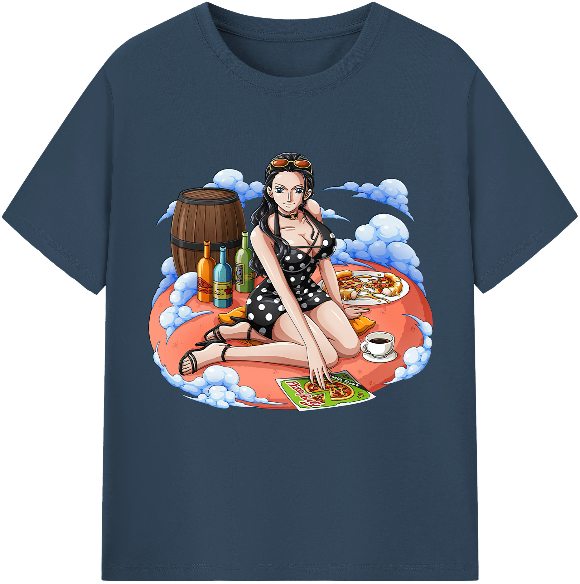 ワンピース ニコ・ロビン ONE PIECE Nico Robin 綿100％半袖Tシャツ（フロントプリント）