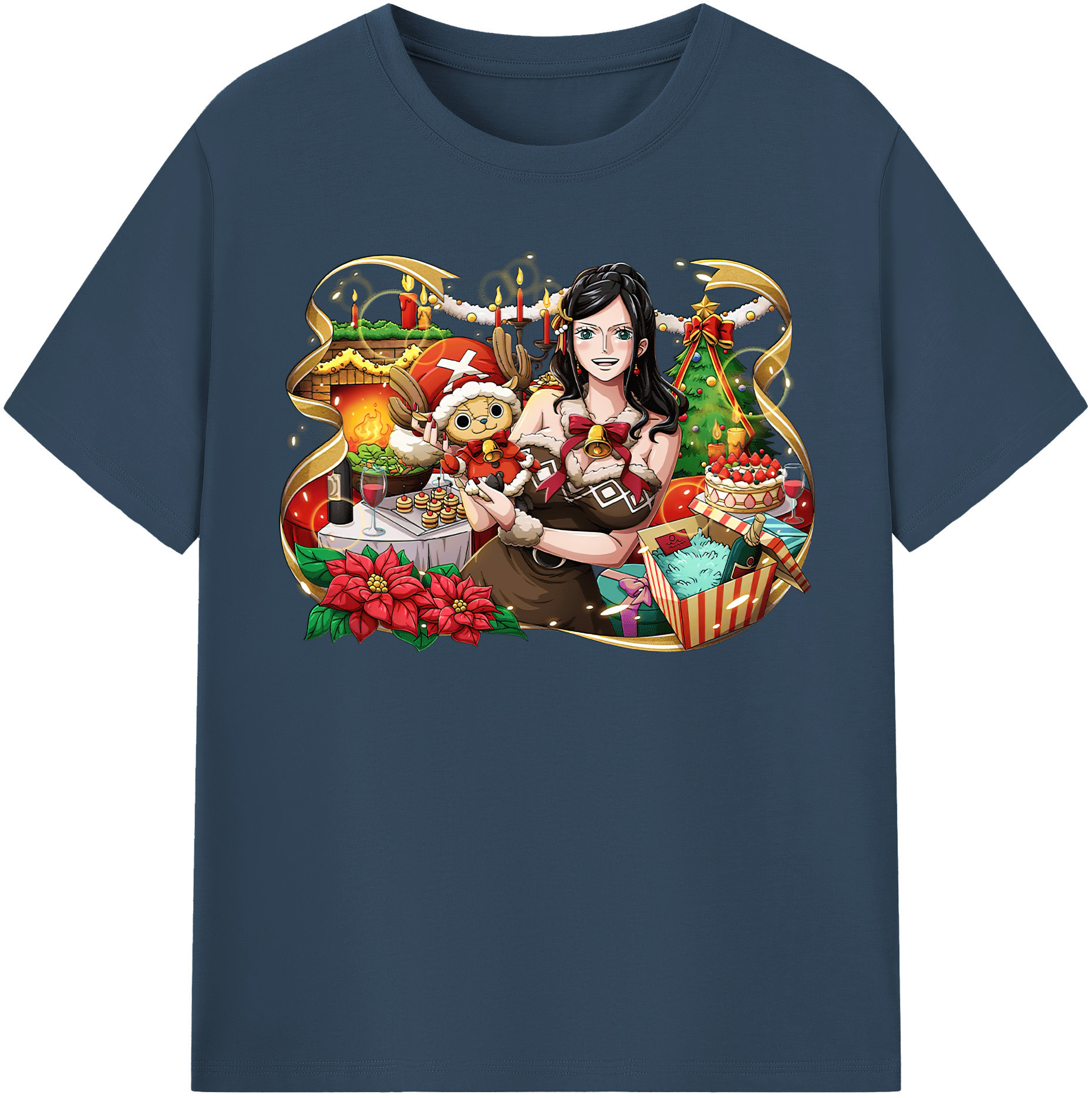 ワンピース ニコ・ロビン ONE PIECE Nico Robin 綿100％半袖Tシャツ（フロントプリント）