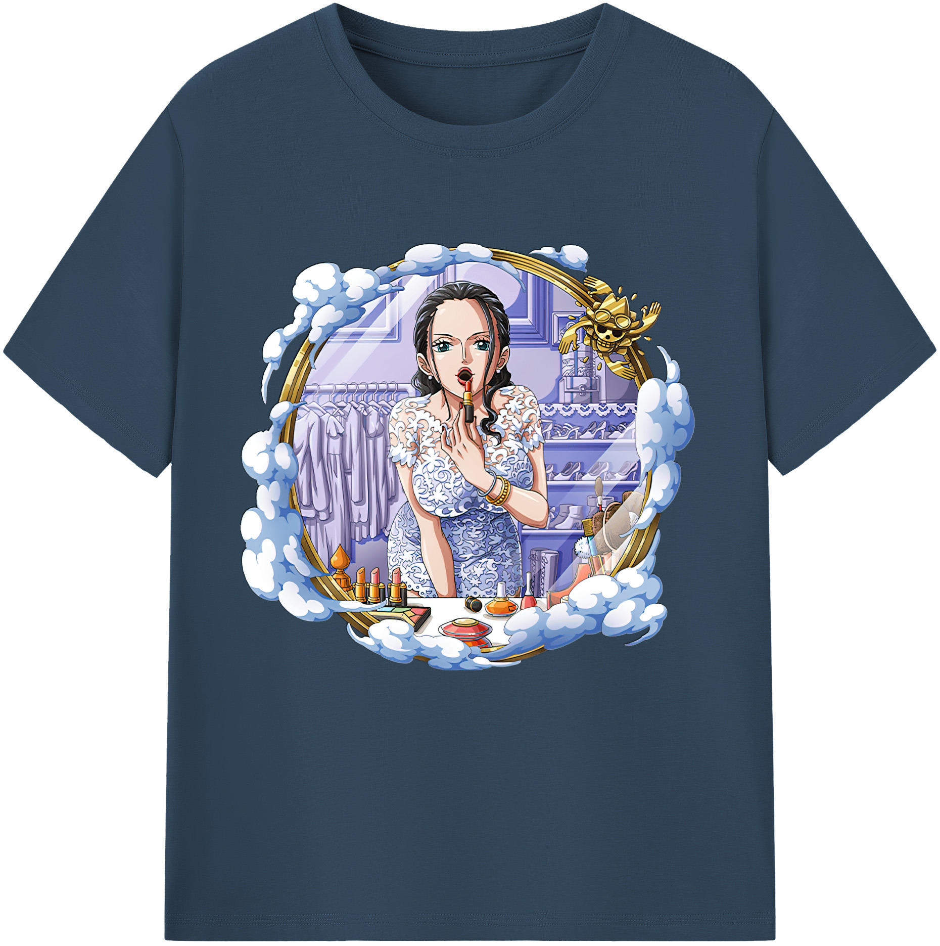 ワンピース ニコ・ロビン ONE PIECE Nico Robin 綿100％半袖Tシャツ（フロントプリント）