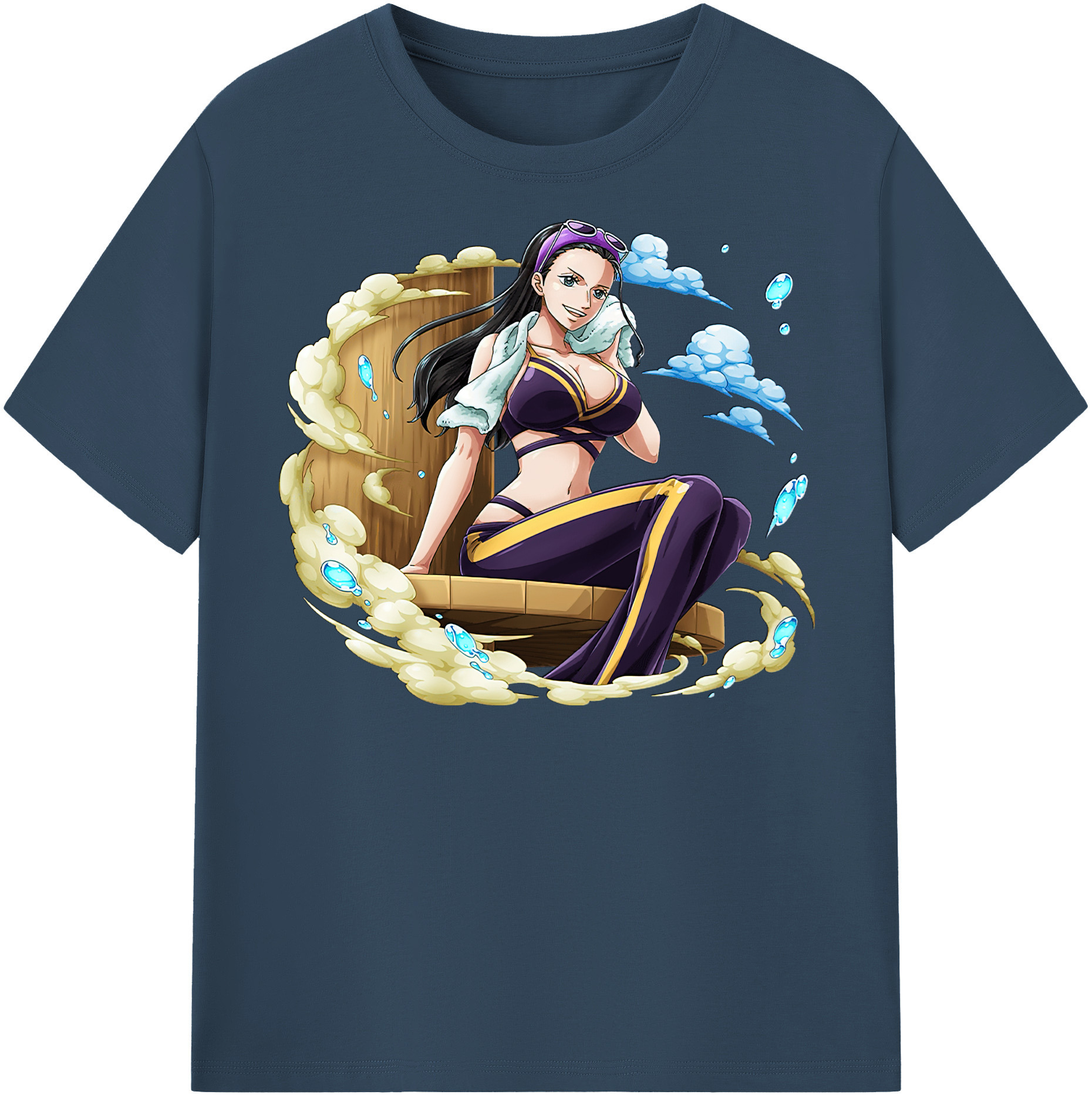 ワンピース ニコ・ロビン ONE PIECE Nico Robin 綿100％半袖Tシャツ（フロントプリント）