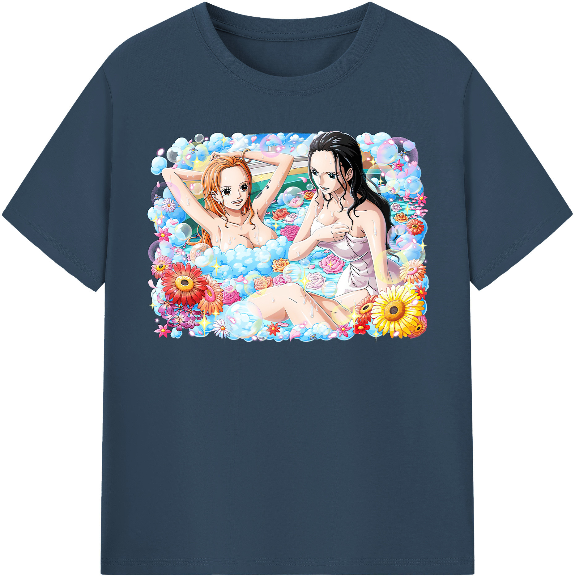 ワンピース ニコ・ロビン ONE PIECE Nico Robin 綿100％半袖Tシャツ（フロントプリント）
