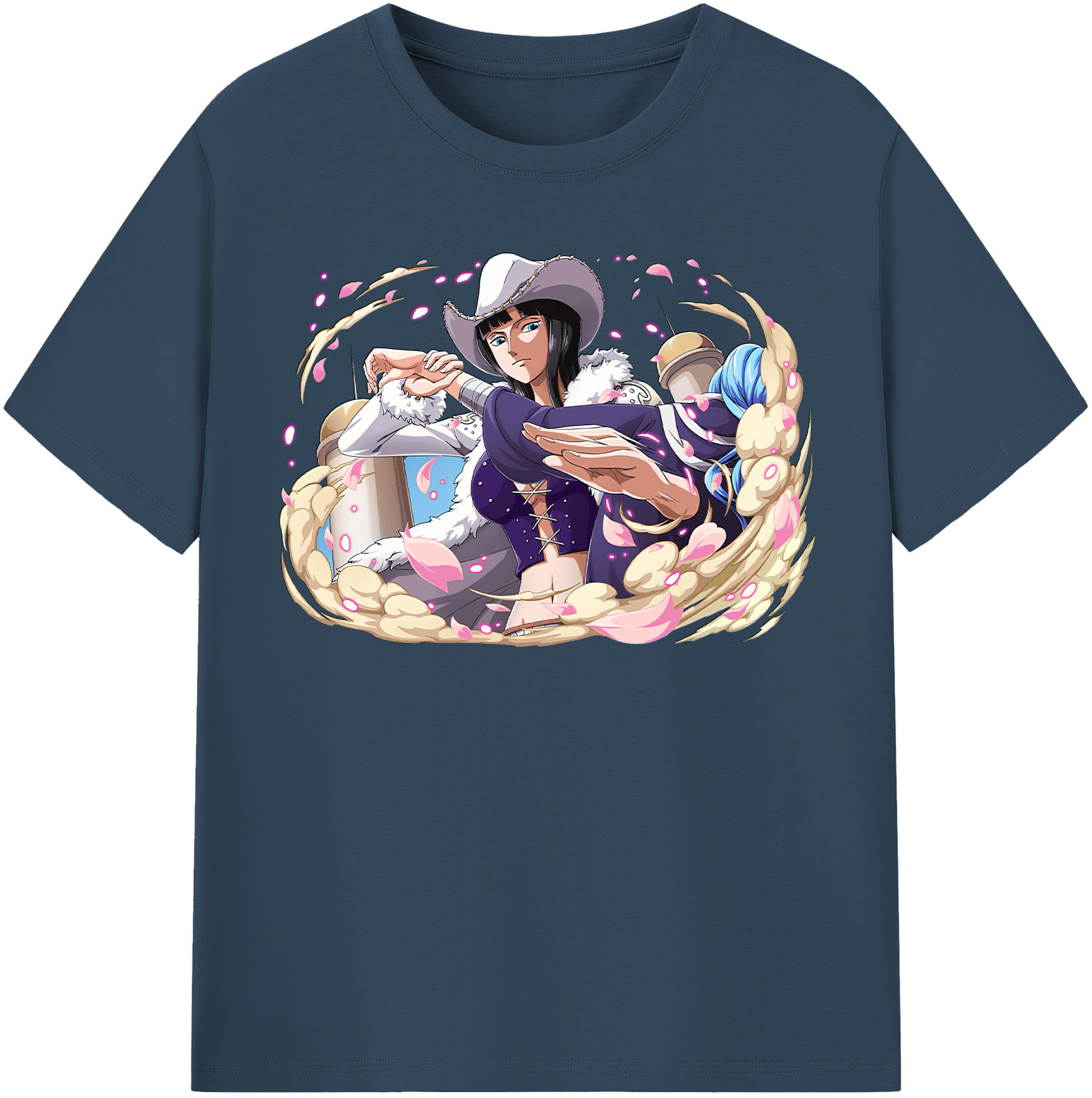 ワンピース ニコ・ロビン ONE PIECE Nico Robin 綿100％半袖Tシャツ（フロントプリント）