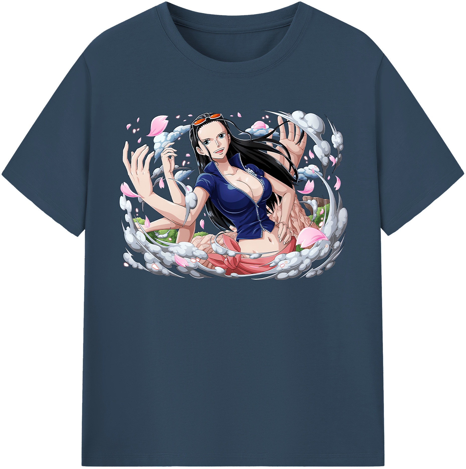 ワンピース ニコ・ロビン ONE PIECE Nico Robin 綿100％半袖Tシャツ（フロントプリント）