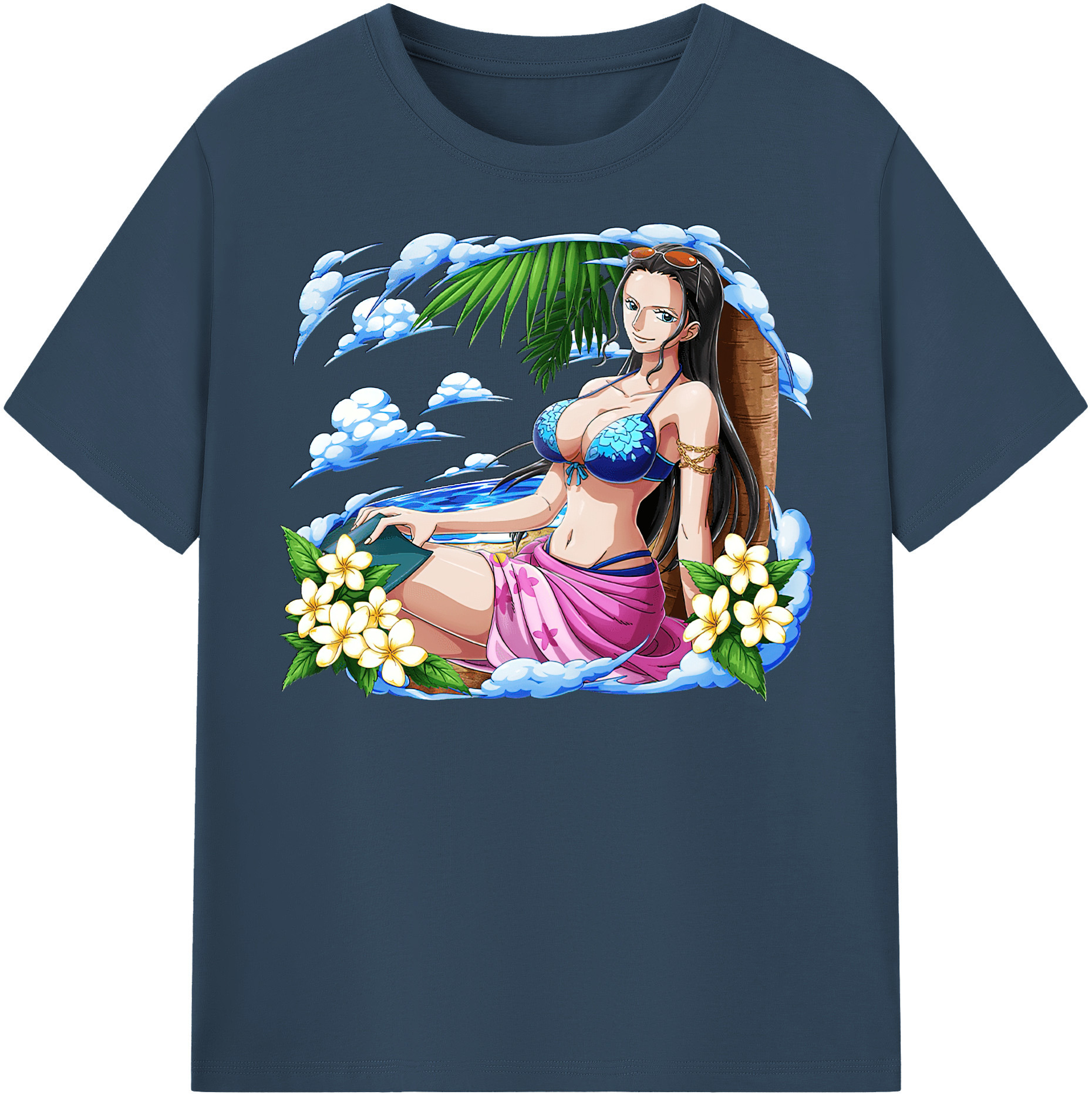 ワンピース ニコ・ロビン ONE PIECE Nico Robin 綿100％半袖Tシャツ（フロントプリント）