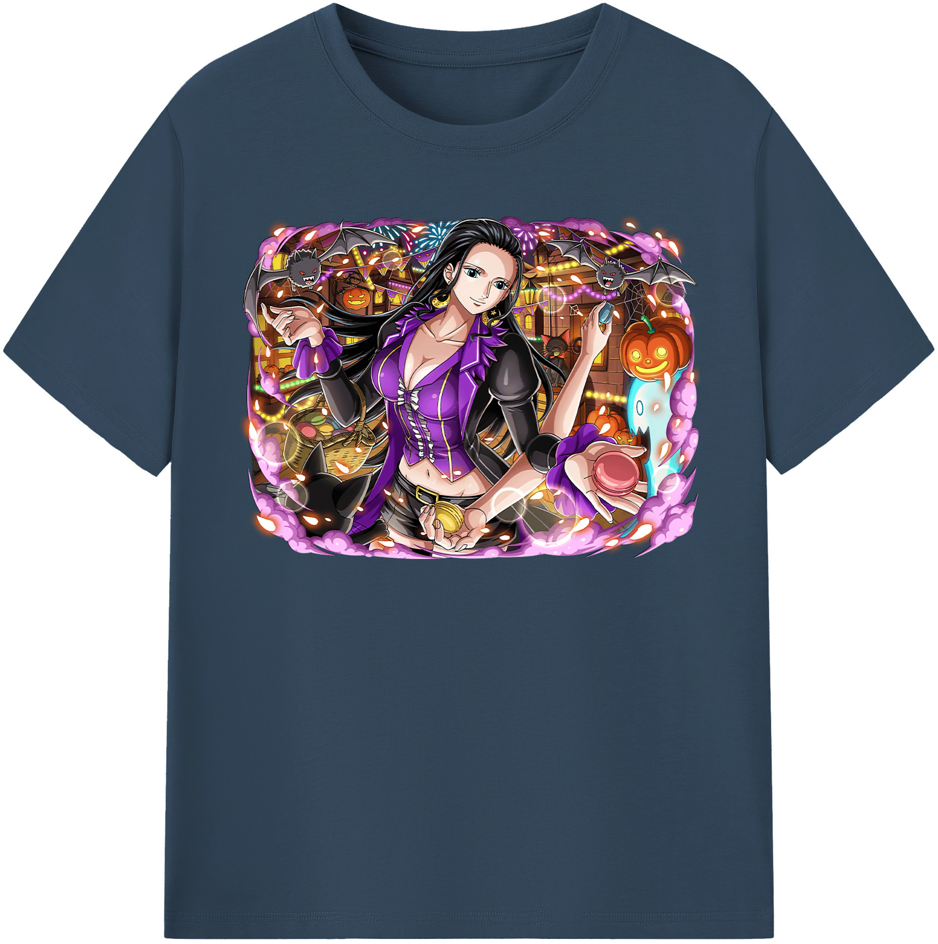ワンピース ニコ・ロビン ONE PIECE Nico Robin 綿100％半袖Tシャツ（フロントプリント）