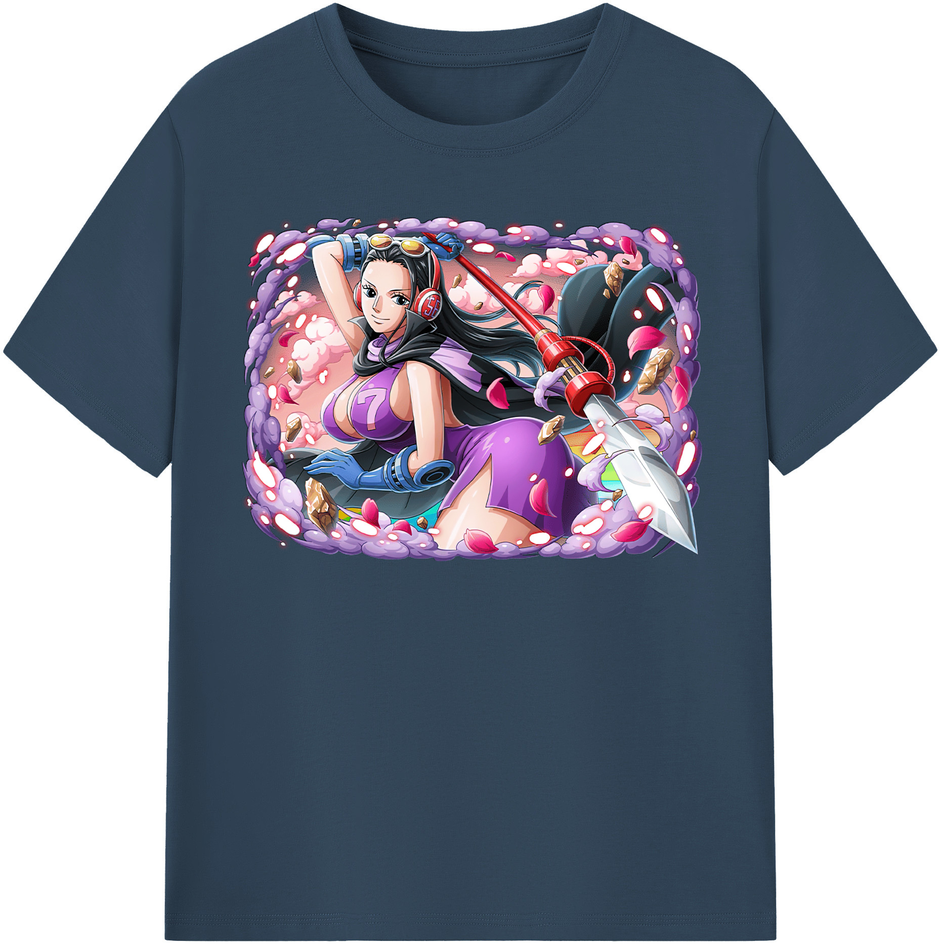 ワンピース ニコ・ロビン ONE PIECE Nico Robin 綿100％半袖Tシャツ（フロントプリント）