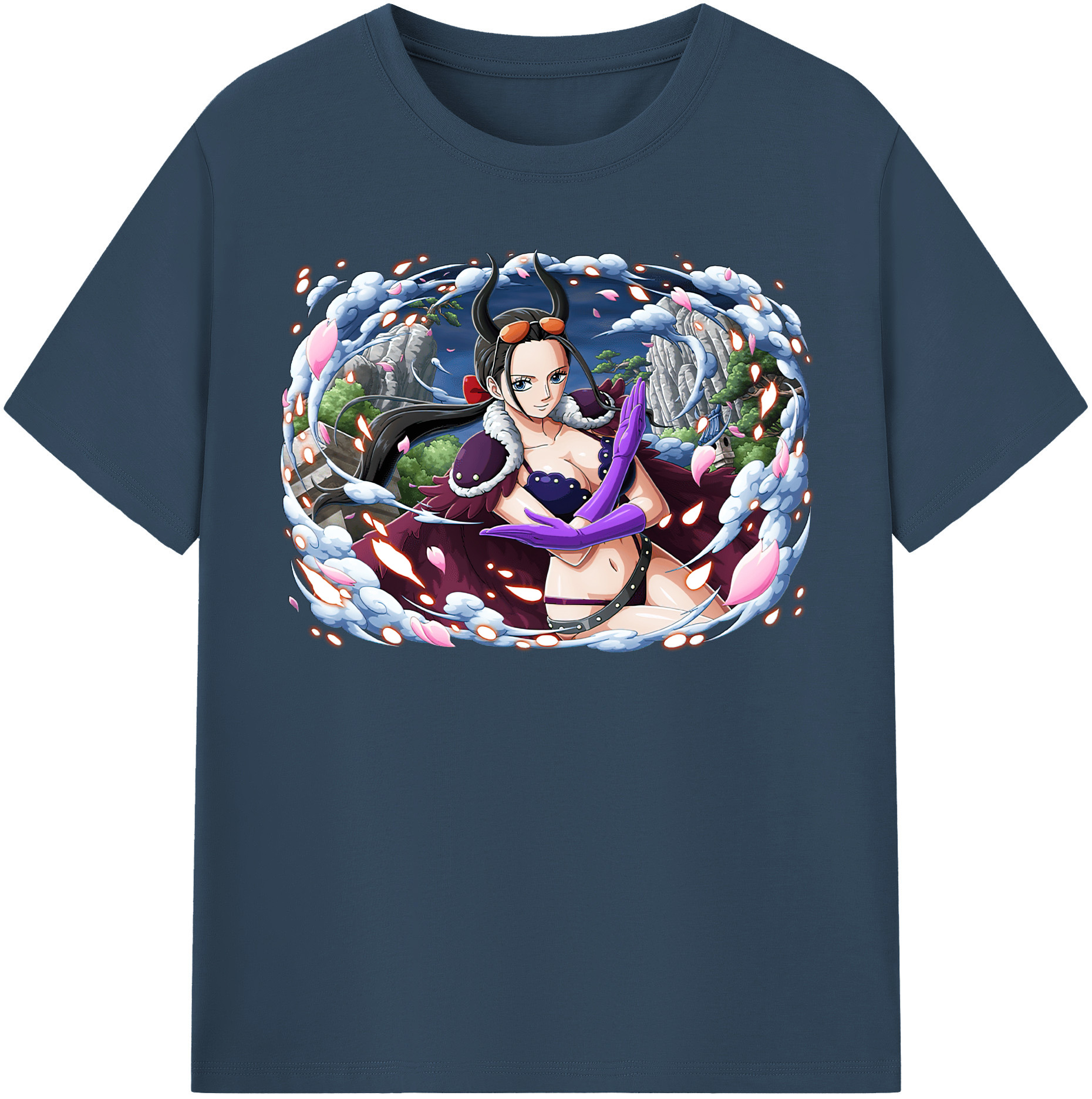 ワンピース ニコ・ロビン ONE PIECE Nico Robin 綿100％半袖Tシャツ（フロントプリント）