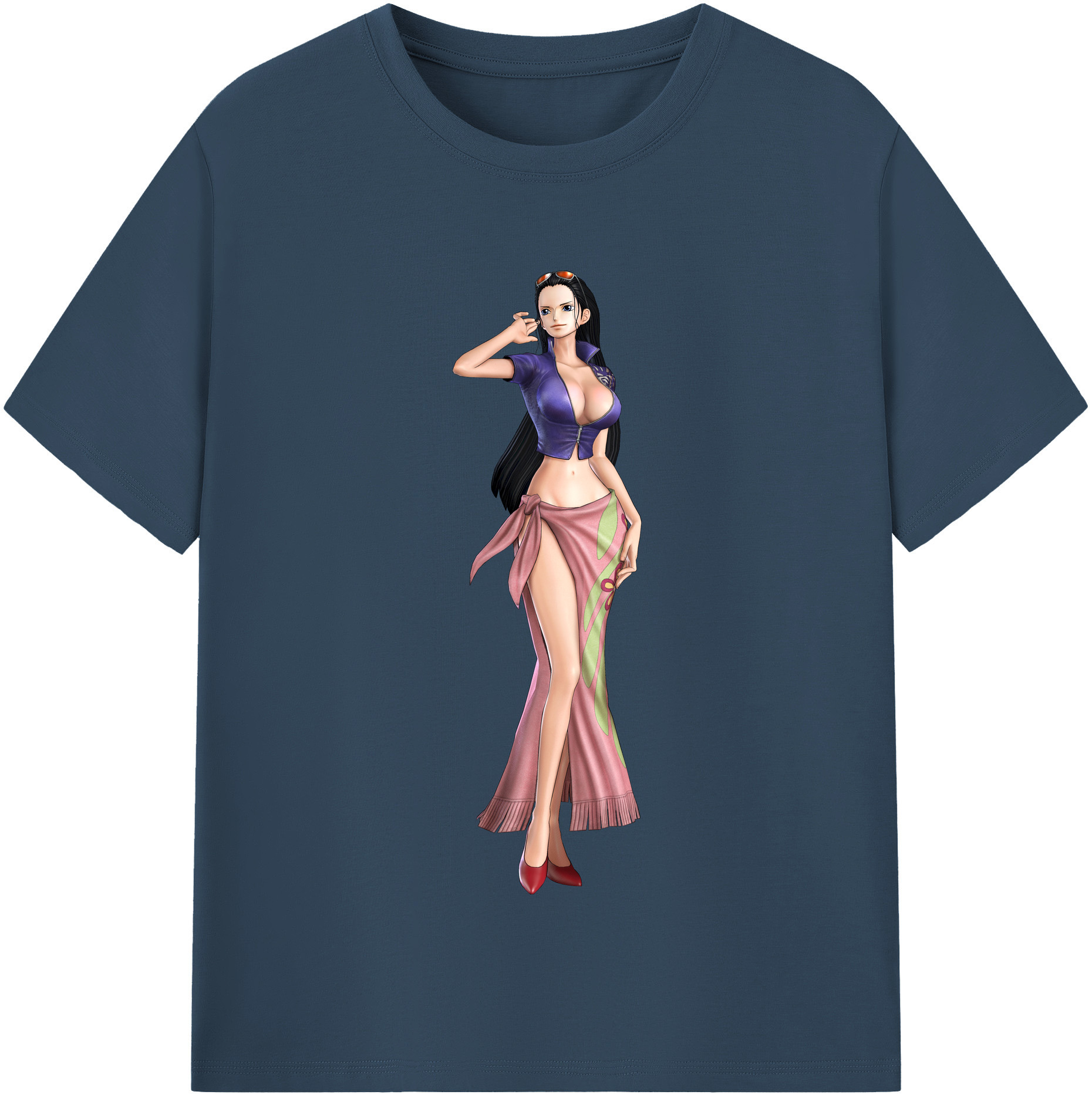 ワンピース ニコ・ロビン ONE PIECE Nico Robin 綿100％半袖Tシャツ（フロントプリント）