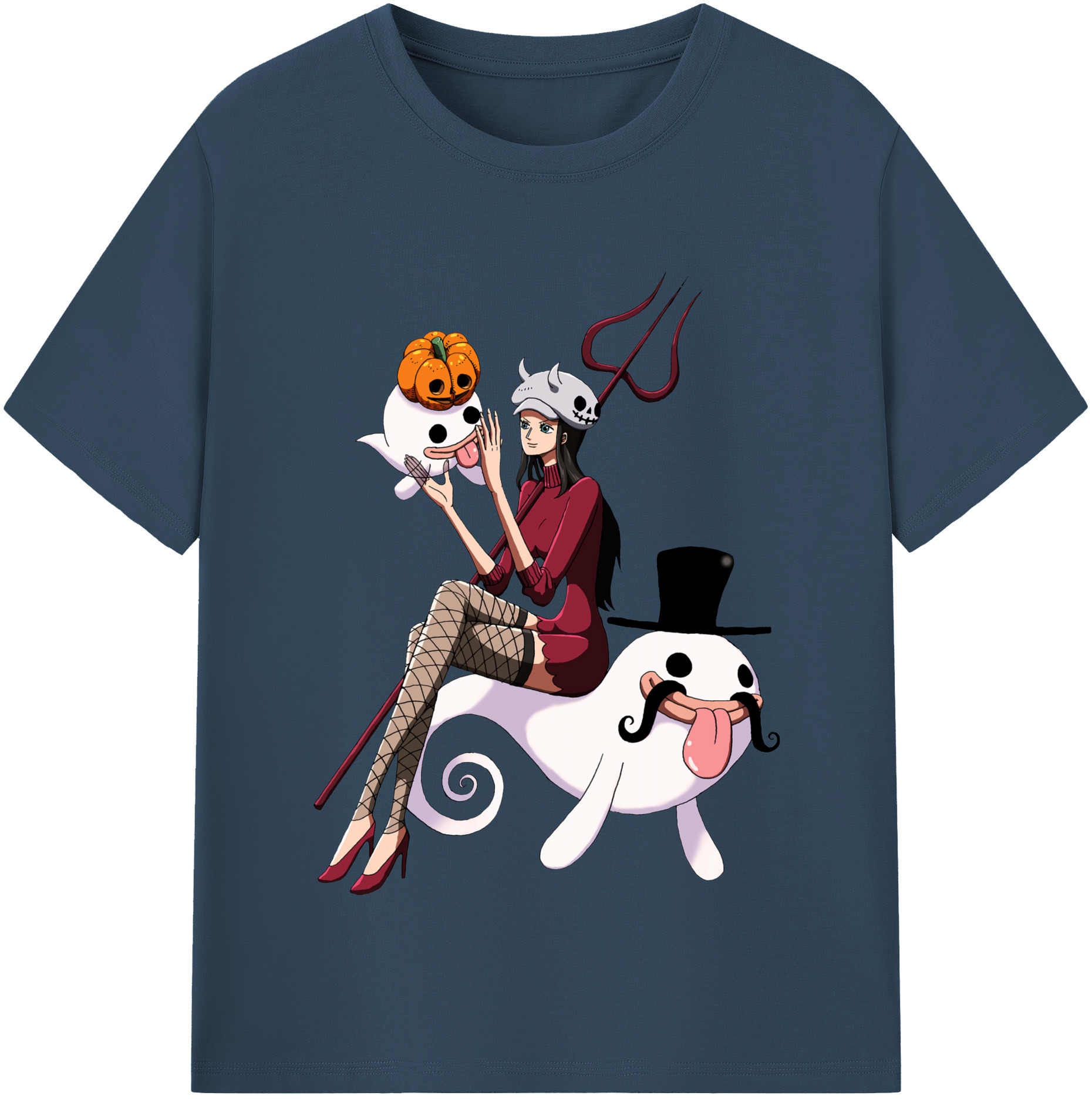 ワンピース ニコ・ロビン ONE PIECE Nico Robin 綿100％半袖Tシャツ（フロントプリント）