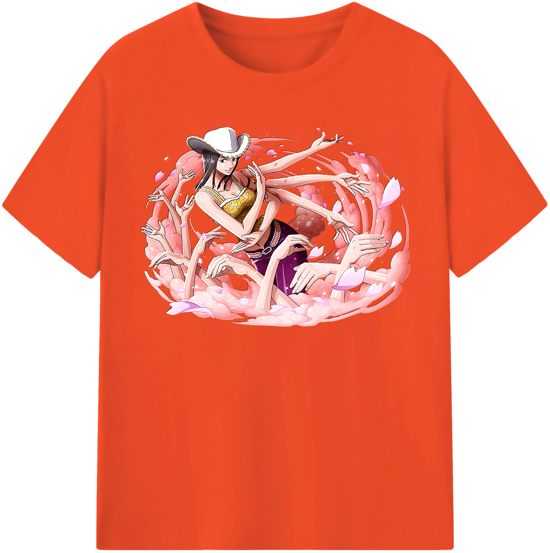 ワンピース ニコ・ロビン ONE PIECE Nico Robin 綿100％半袖Tシャツ（フロントプリント）