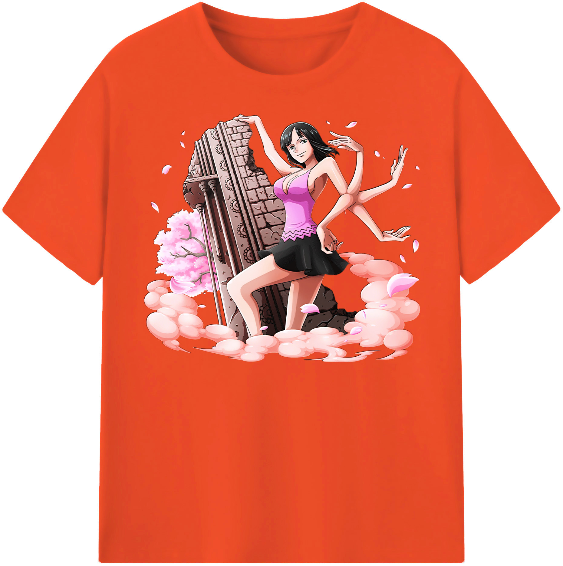 ワンピース ニコ・ロビン ONE PIECE Nico Robin 綿100％半袖Tシャツ（フロントプリント）