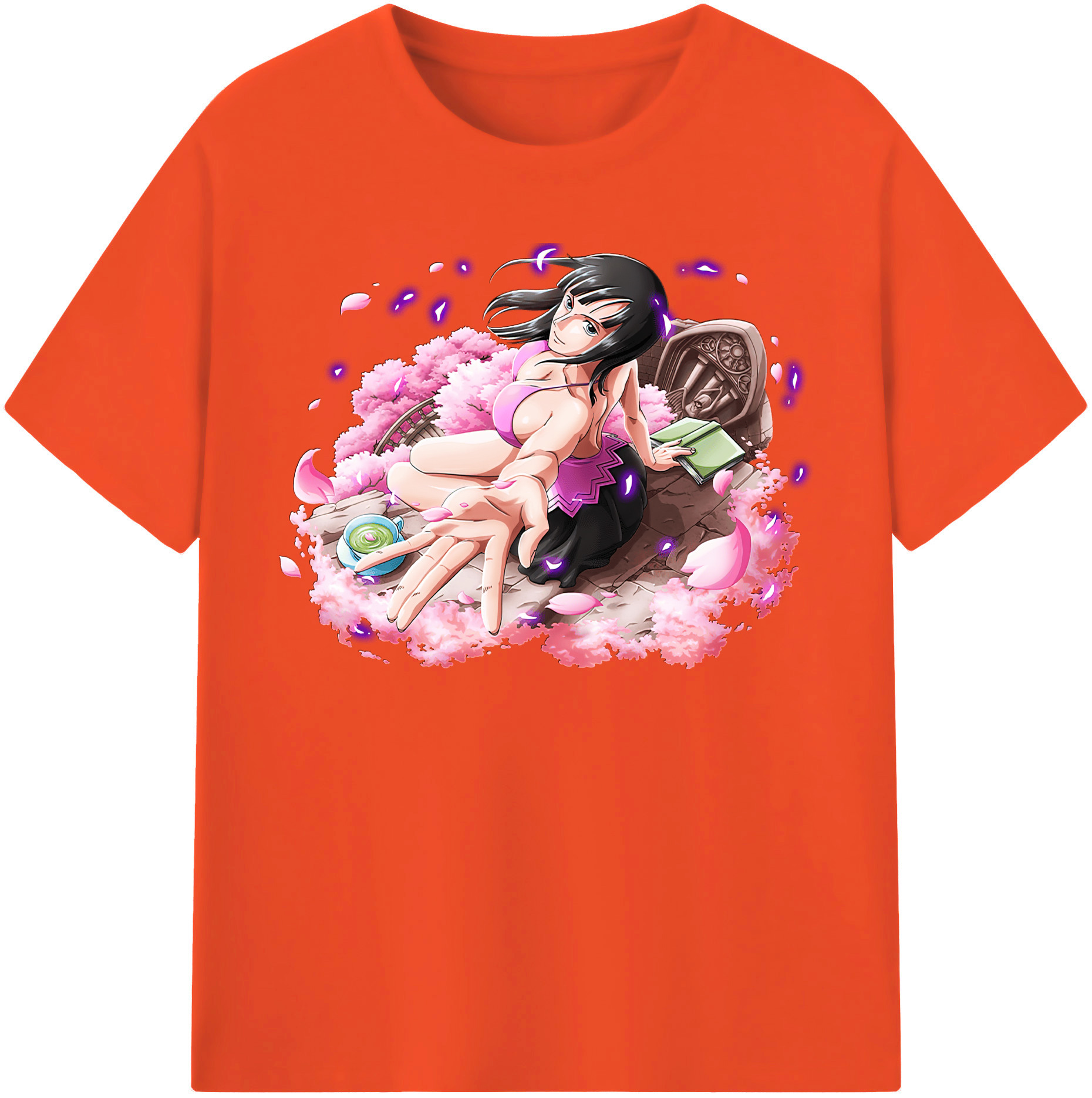 ワンピース ニコ・ロビン ONE PIECE Nico Robin 綿100％半袖Tシャツ（フロントプリント）