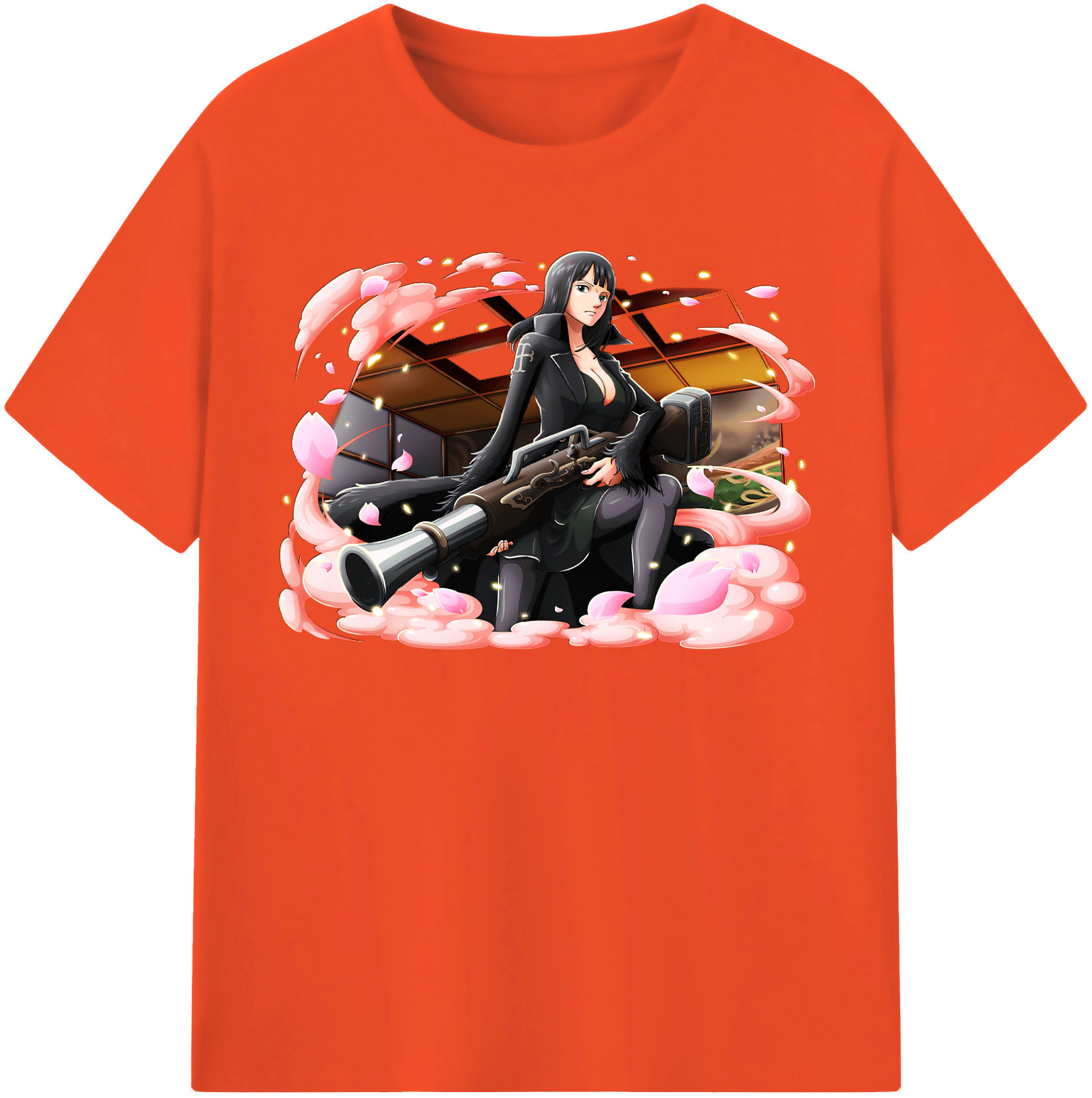 ワンピース ニコ・ロビン ONE PIECE Nico Robin 綿100％半袖Tシャツ（フロントプリント）