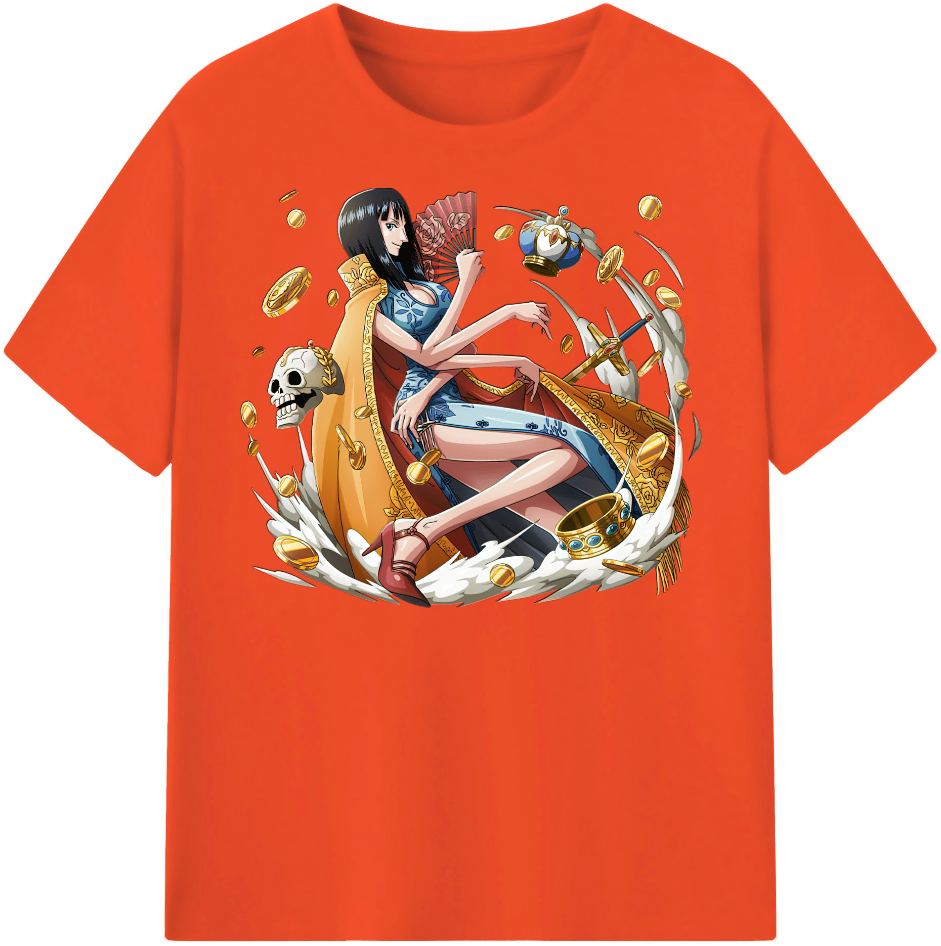 ワンピース ニコ・ロビン ONE PIECE Nico Robin 綿100％半袖Tシャツ（フロントプリント）